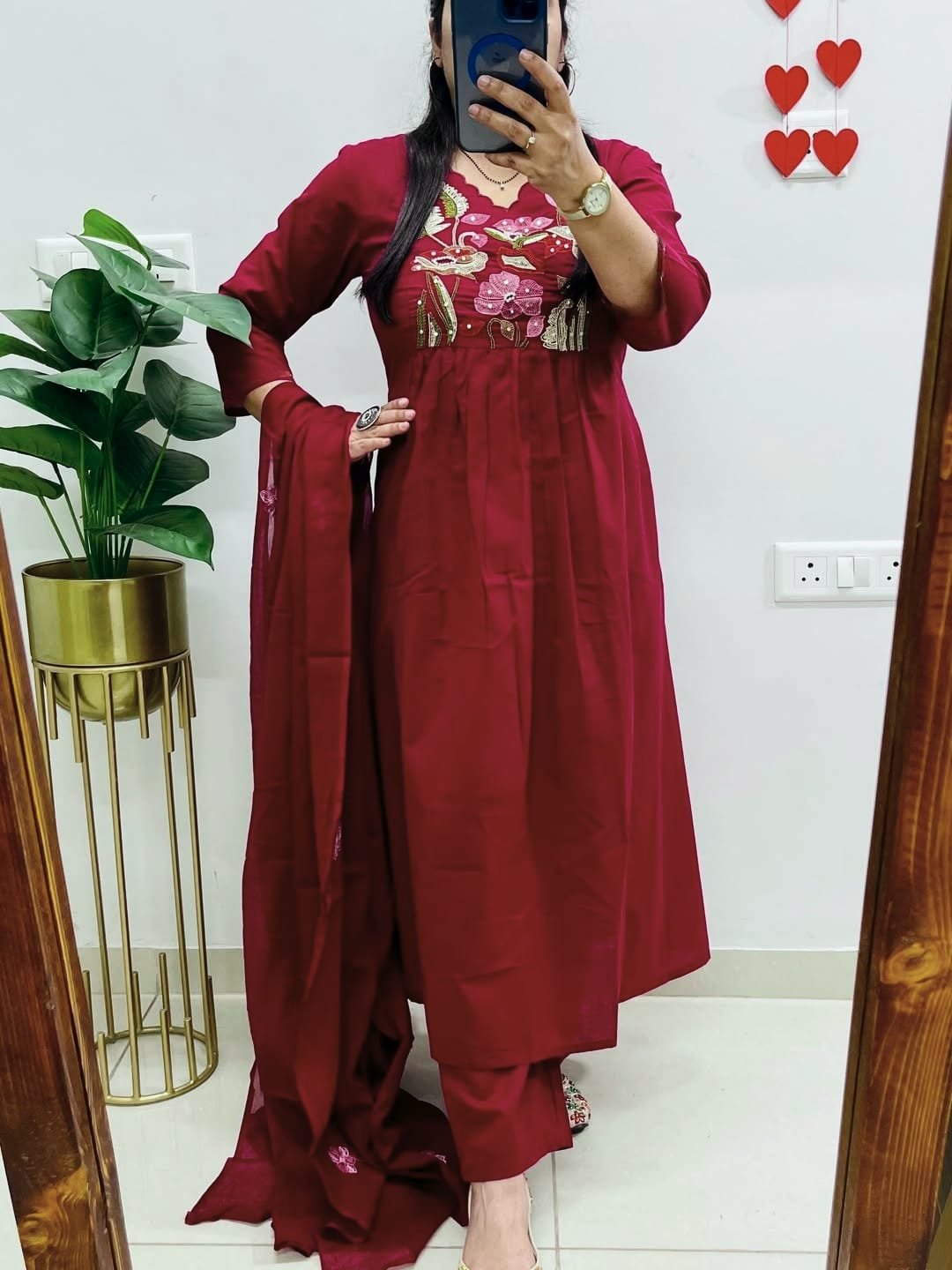 Cotton Embroidered Stitched Suit Set
