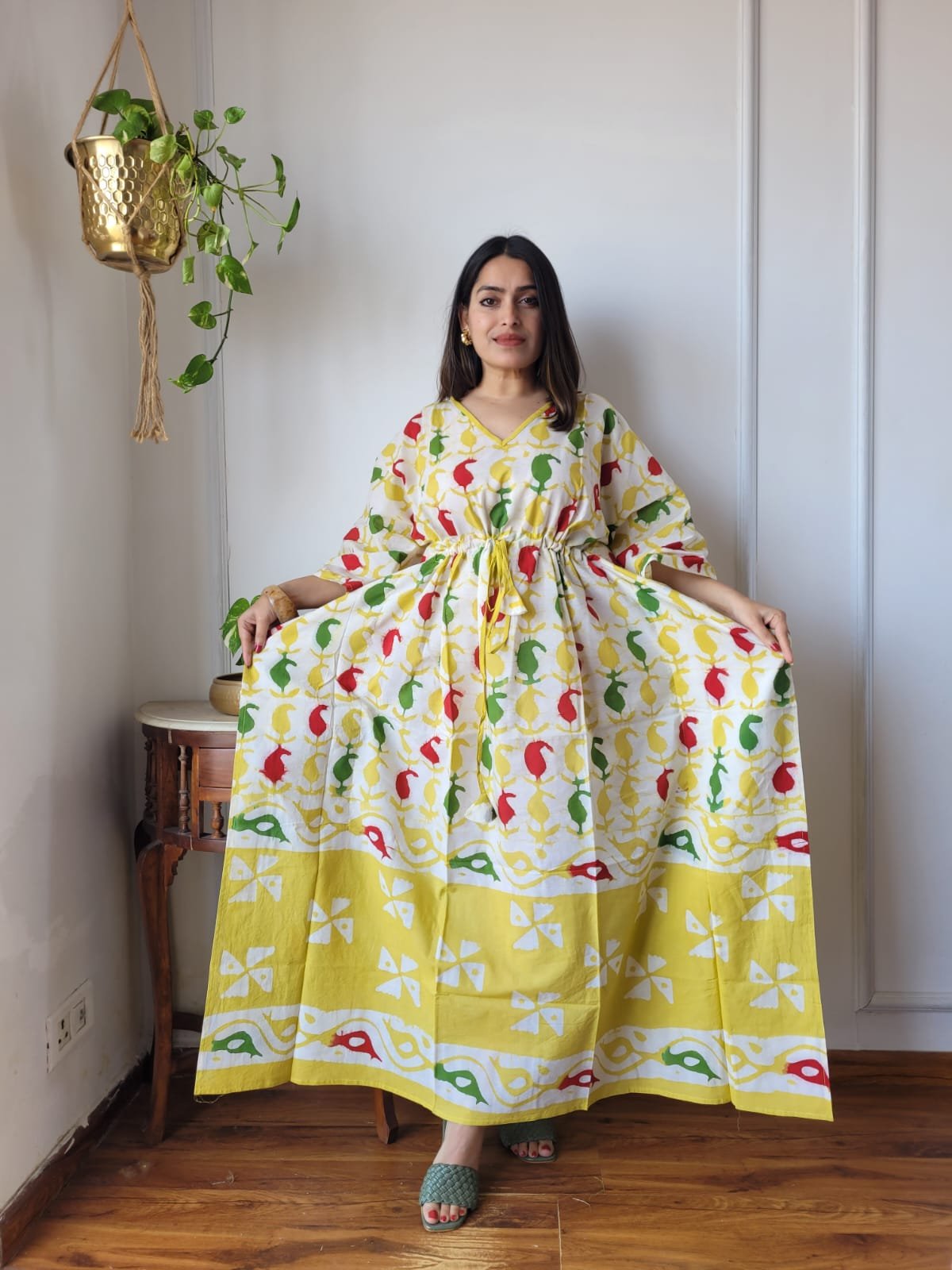 Cotton Printed Long Kaftan