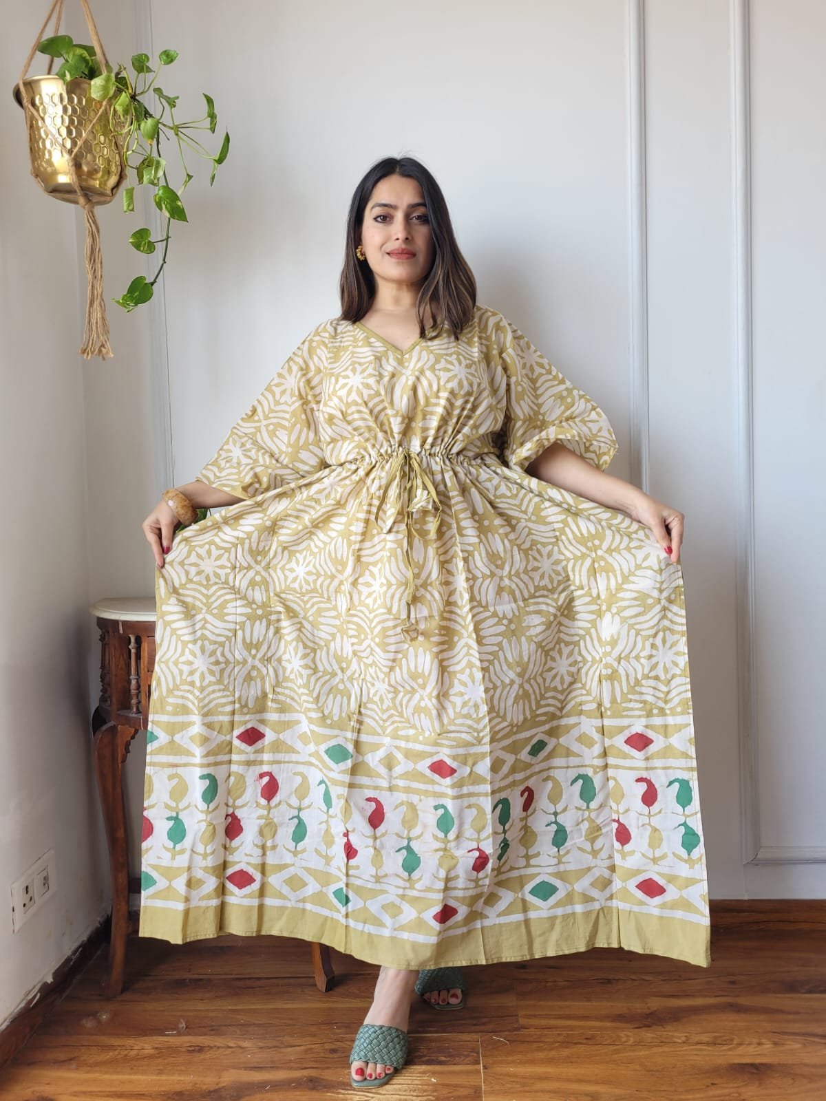 Cotton Printed Long Kaftan