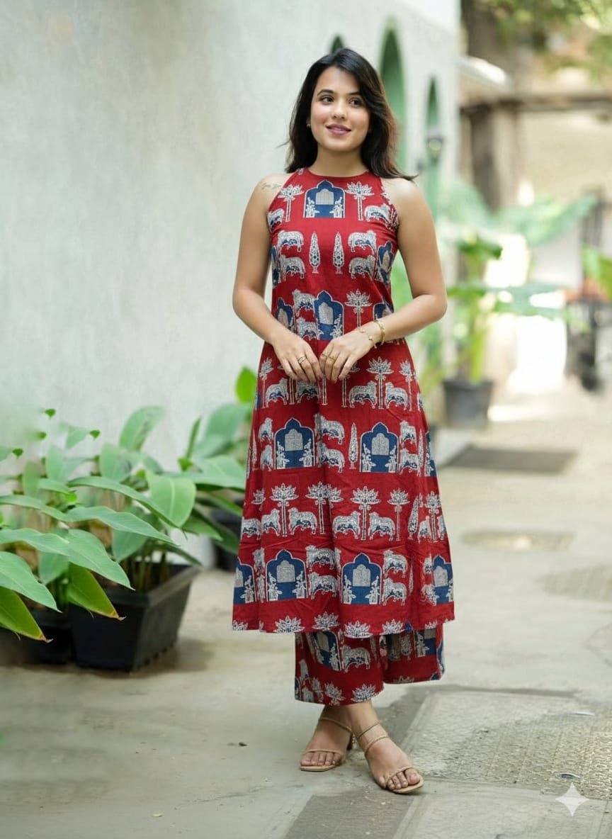 Cotton Printed Cord Set