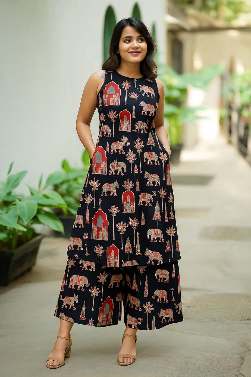 Cotton Printed Cord Set