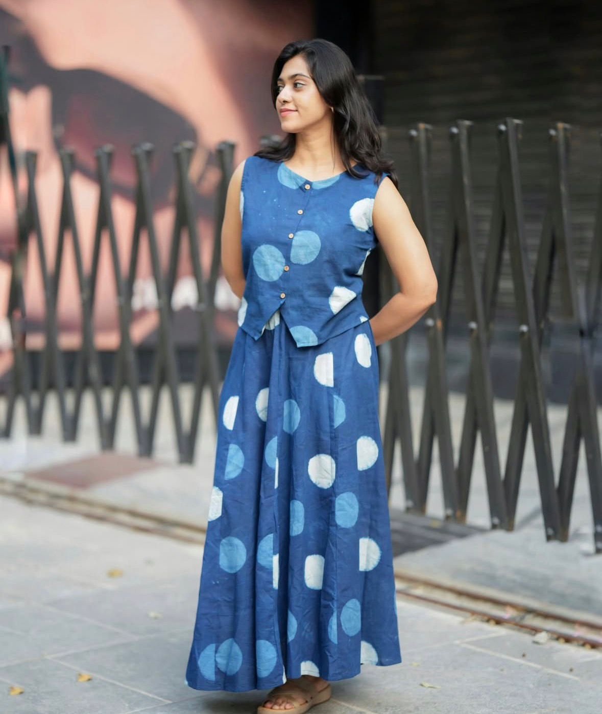 Cotton Top Skirt Set