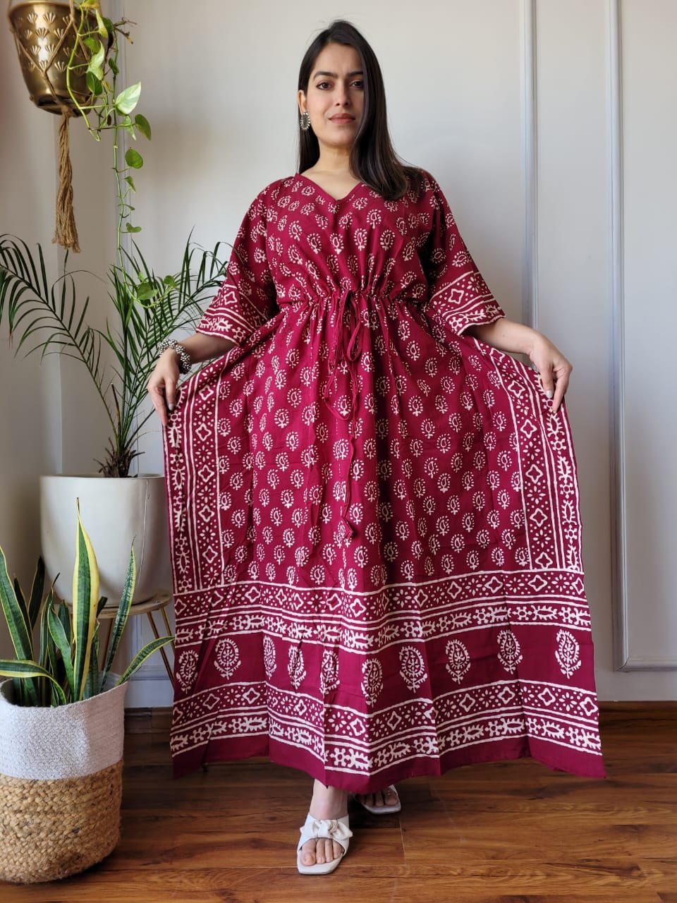Cotton Printed Long Kaftan