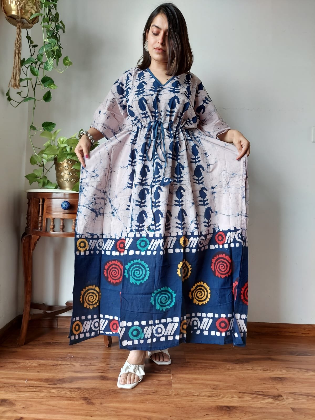 Cotton Printed Long Kaftan