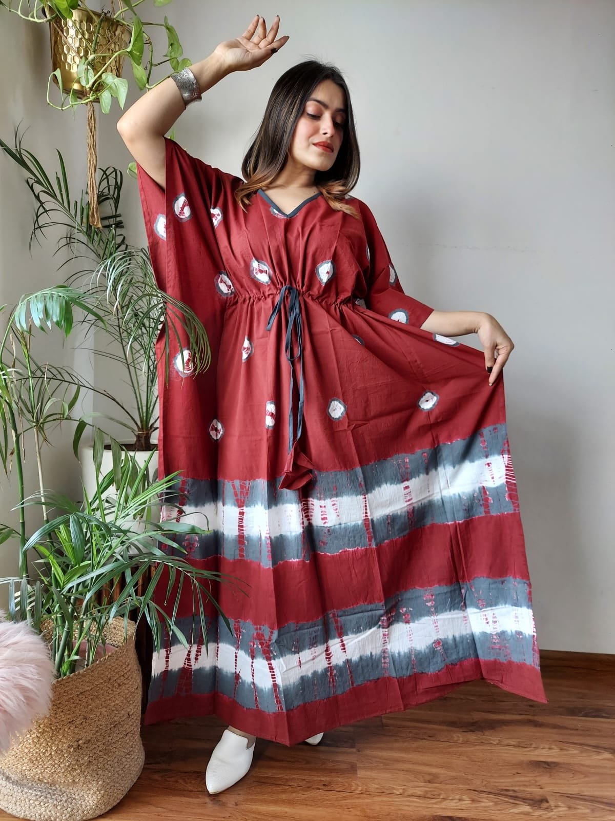 Cotton Printed Long Kaftan