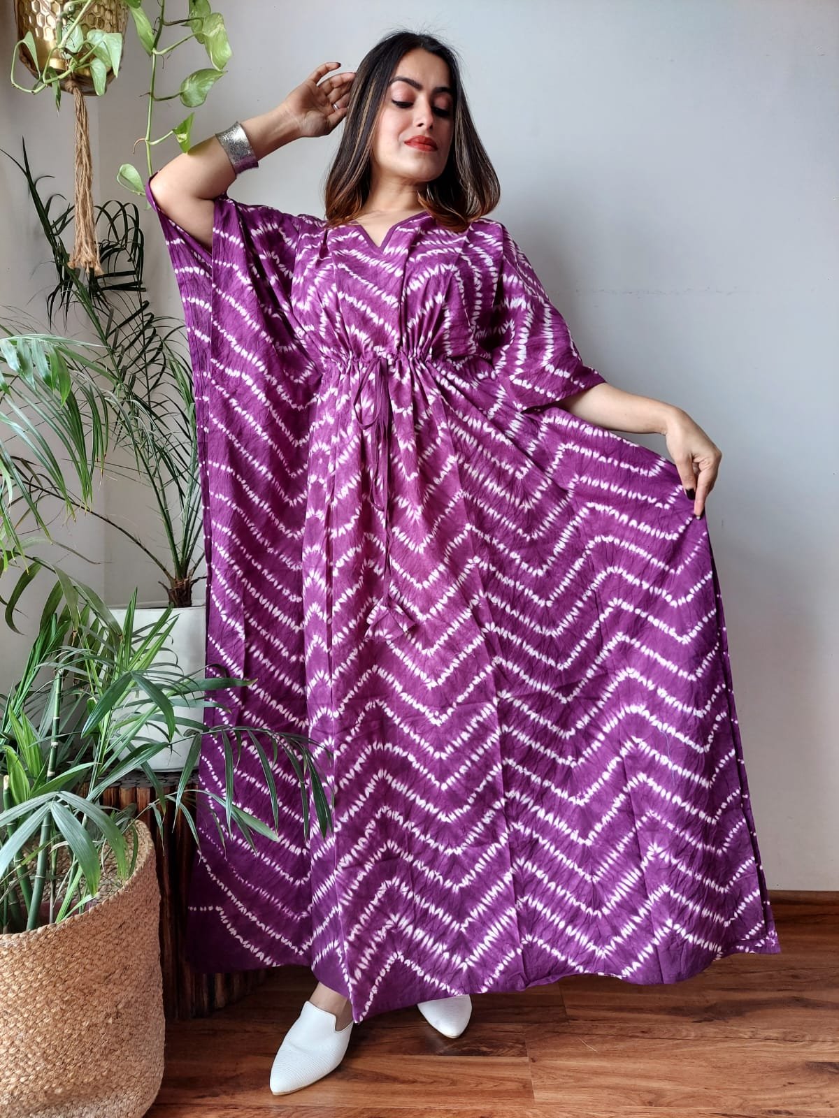 Cotton Printed Long Kaftan