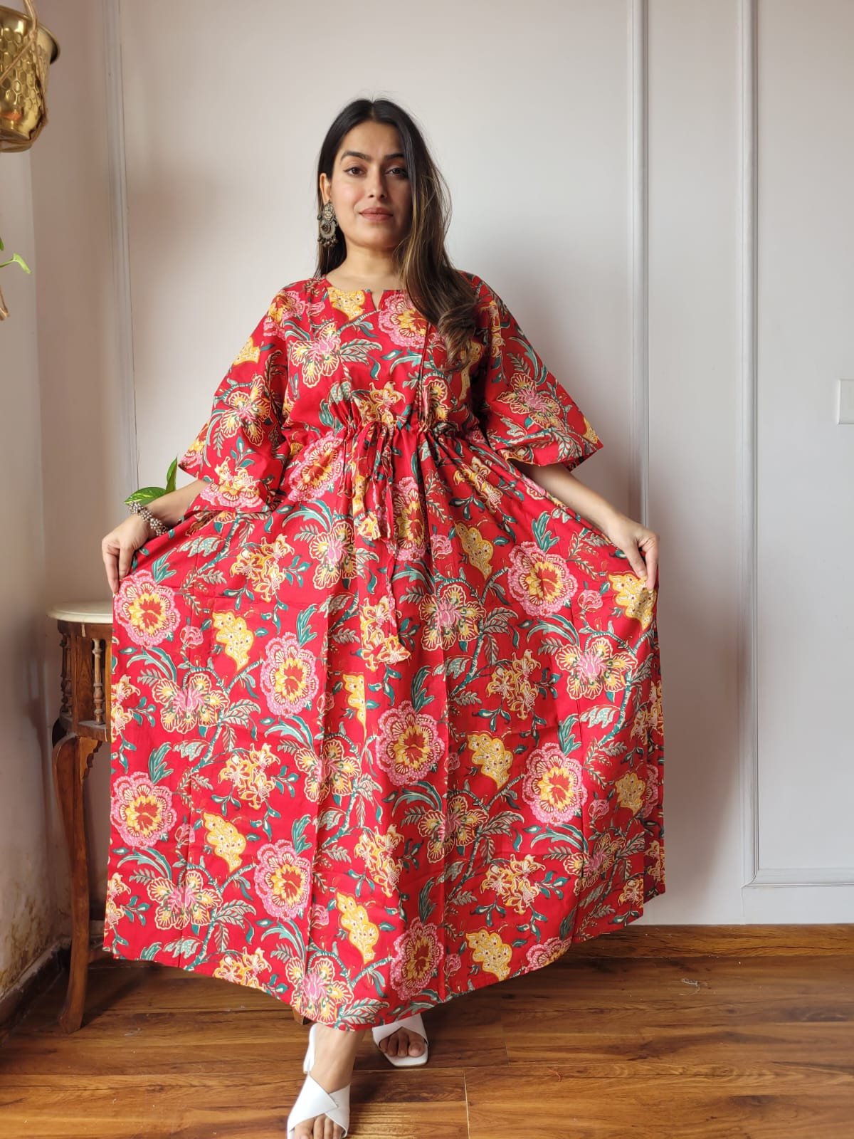 Cotton Printed Long Kaftan