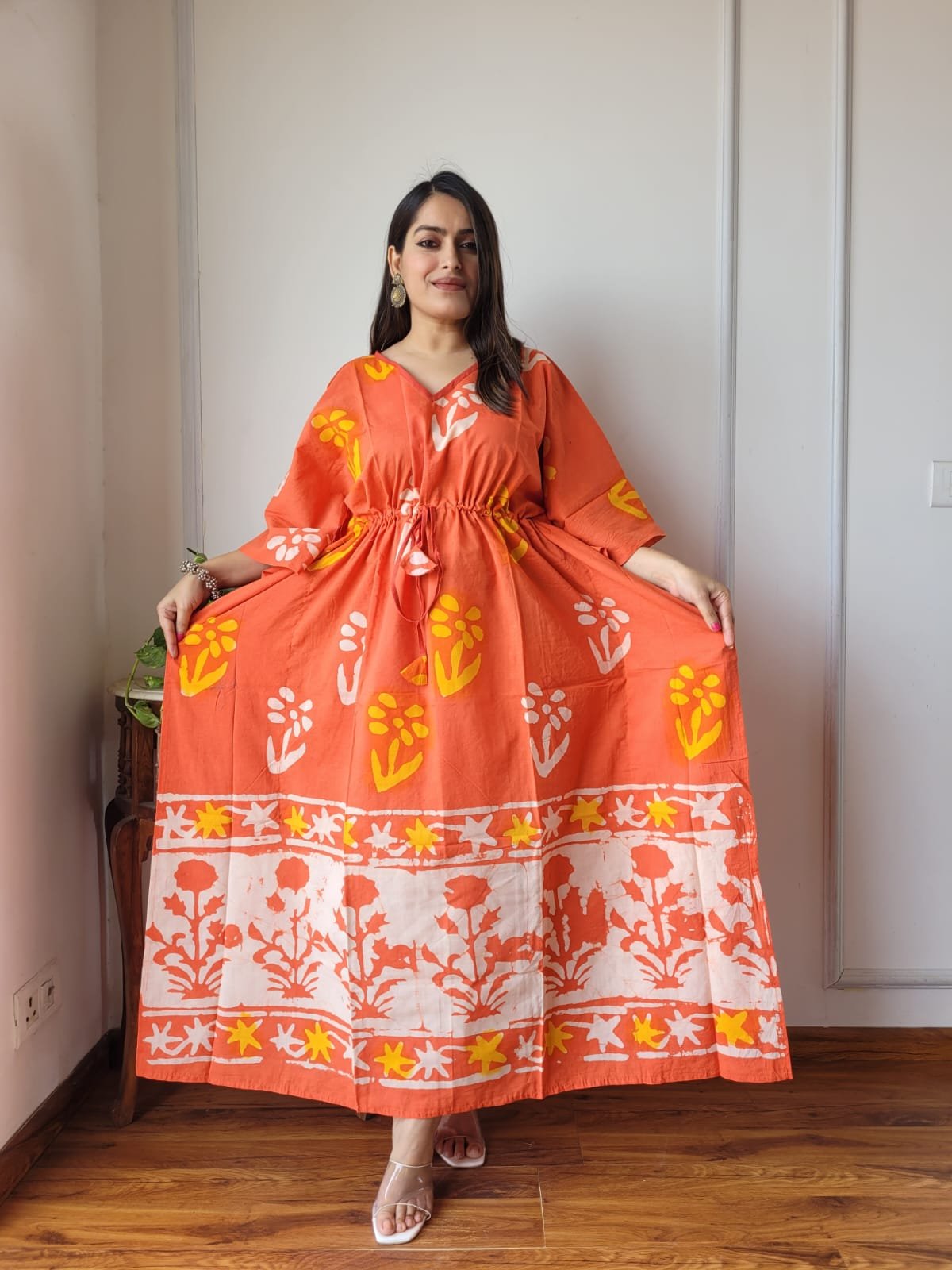 Cotton Printed Long Kaftan