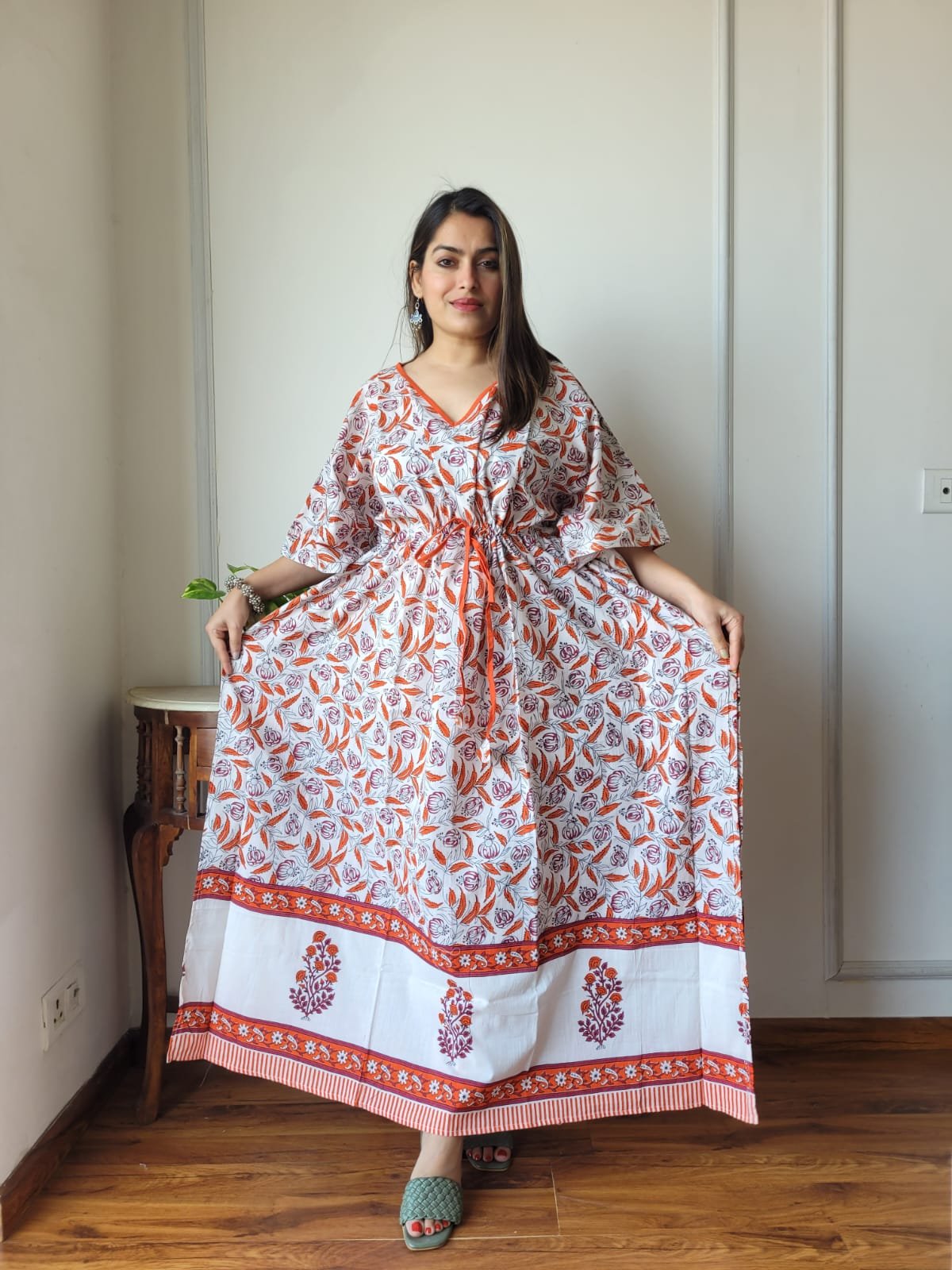 Cotton Printed Long Kaftan