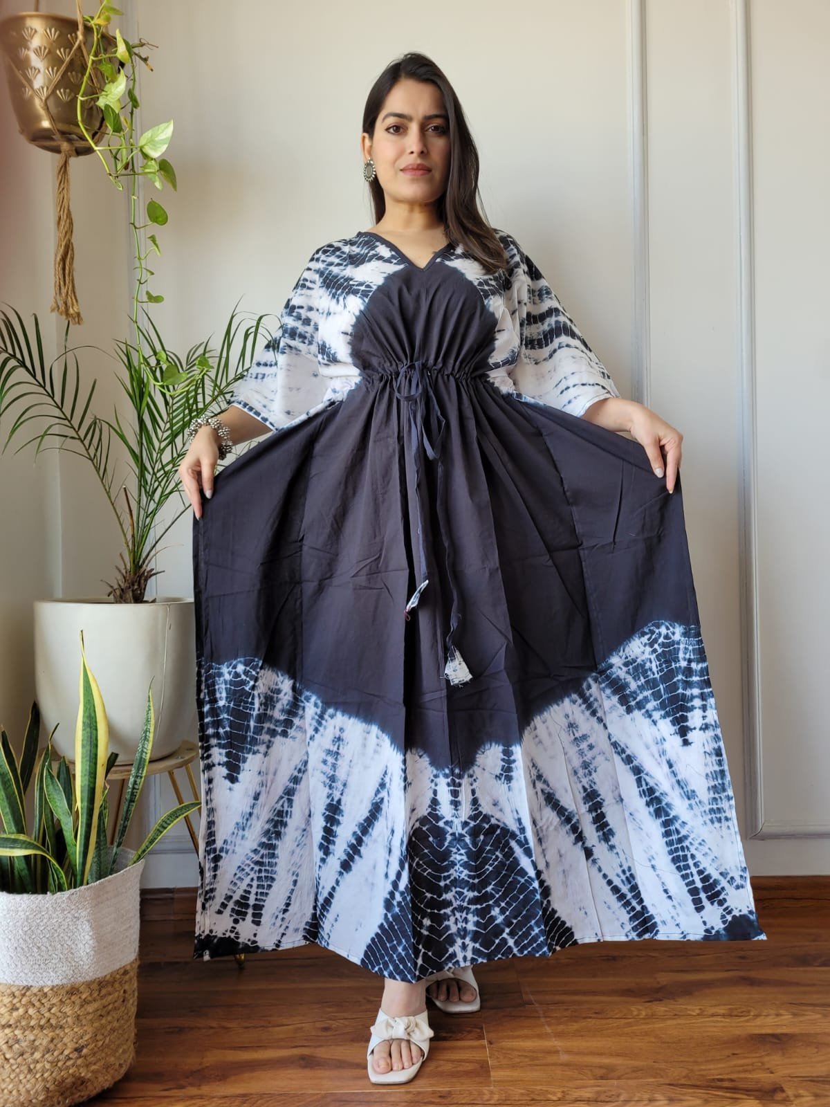 Cotton Printed Long Kaftan