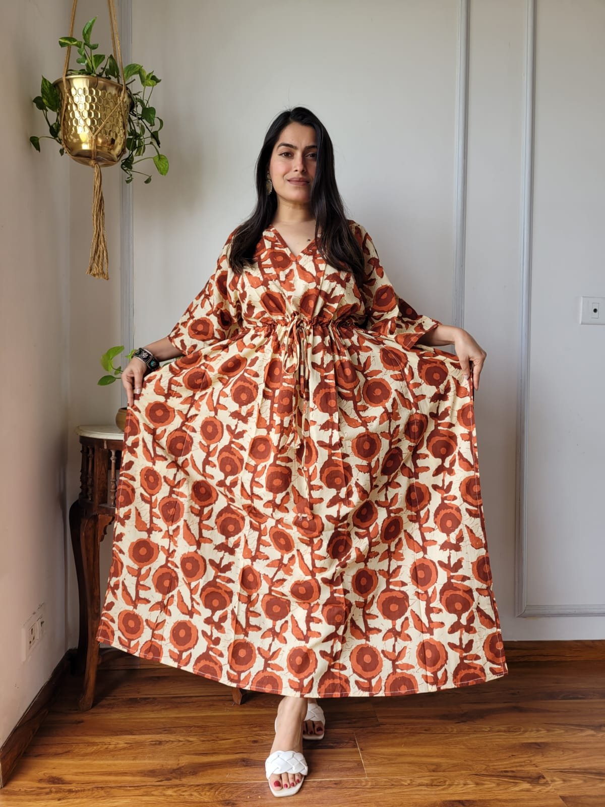Cotton Printed Long Kaftan