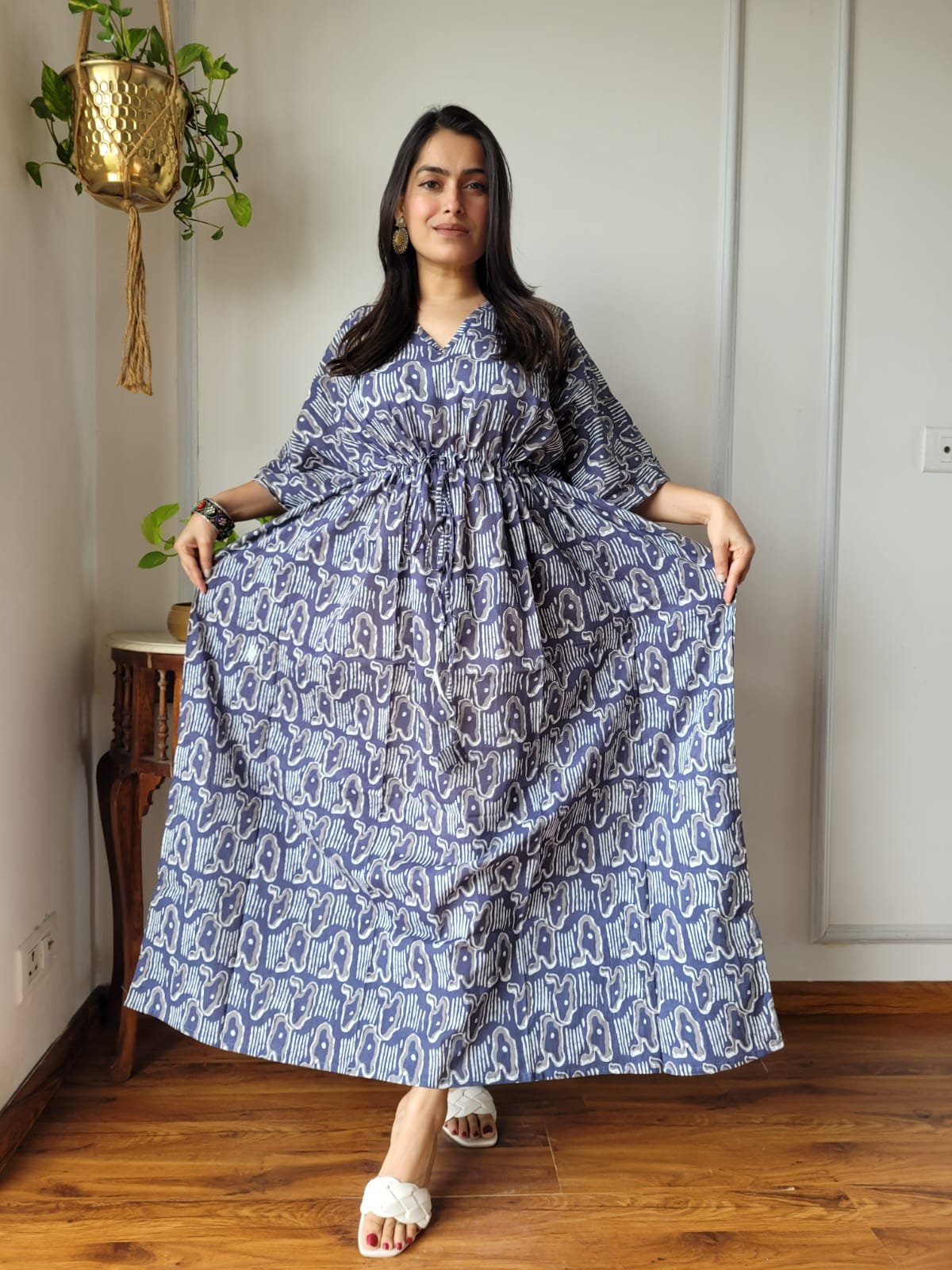 Cotton Printed Long Kaftan