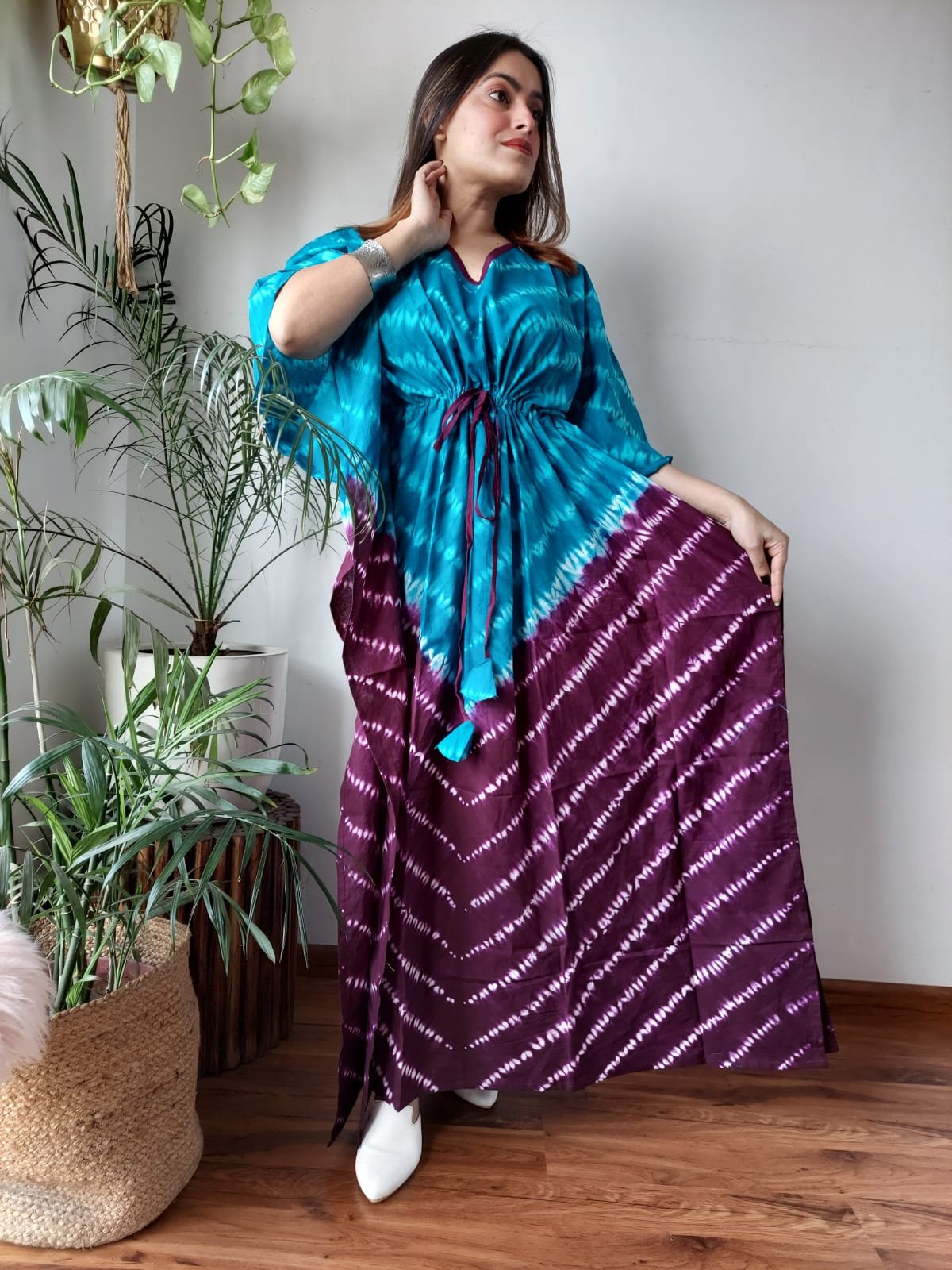 Cotton Printed Long Kaftan