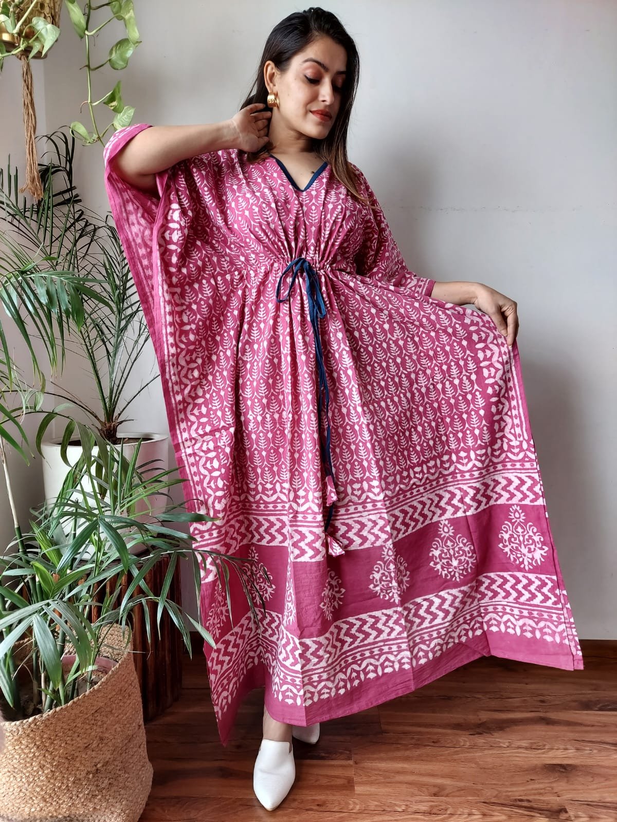 Cotton Printed Long Kaftan