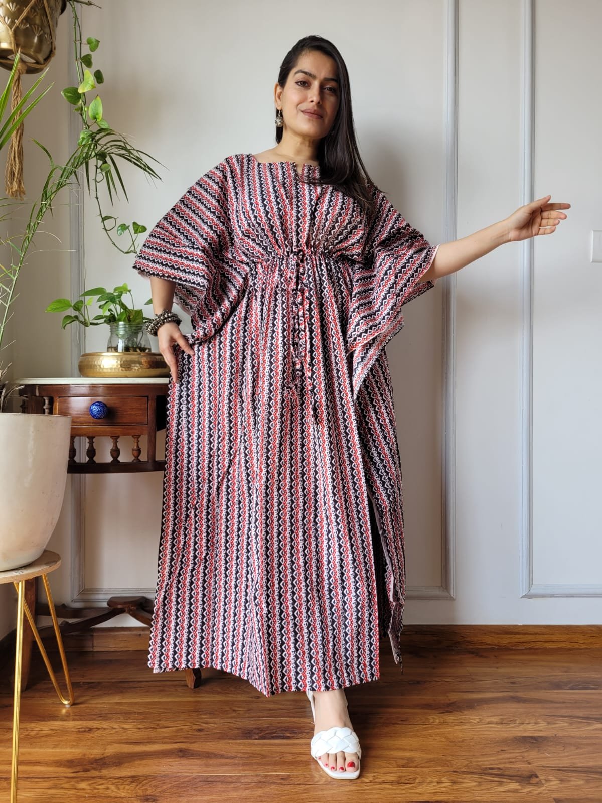 Cotton Printed Long Kaftan