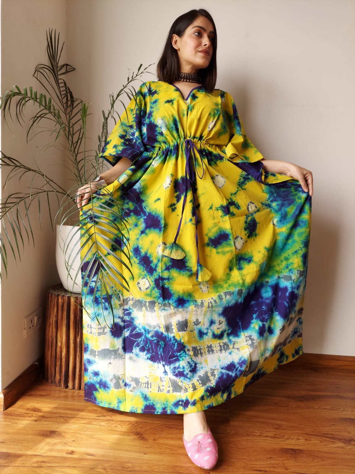 Cotton Printed Long Kaftan