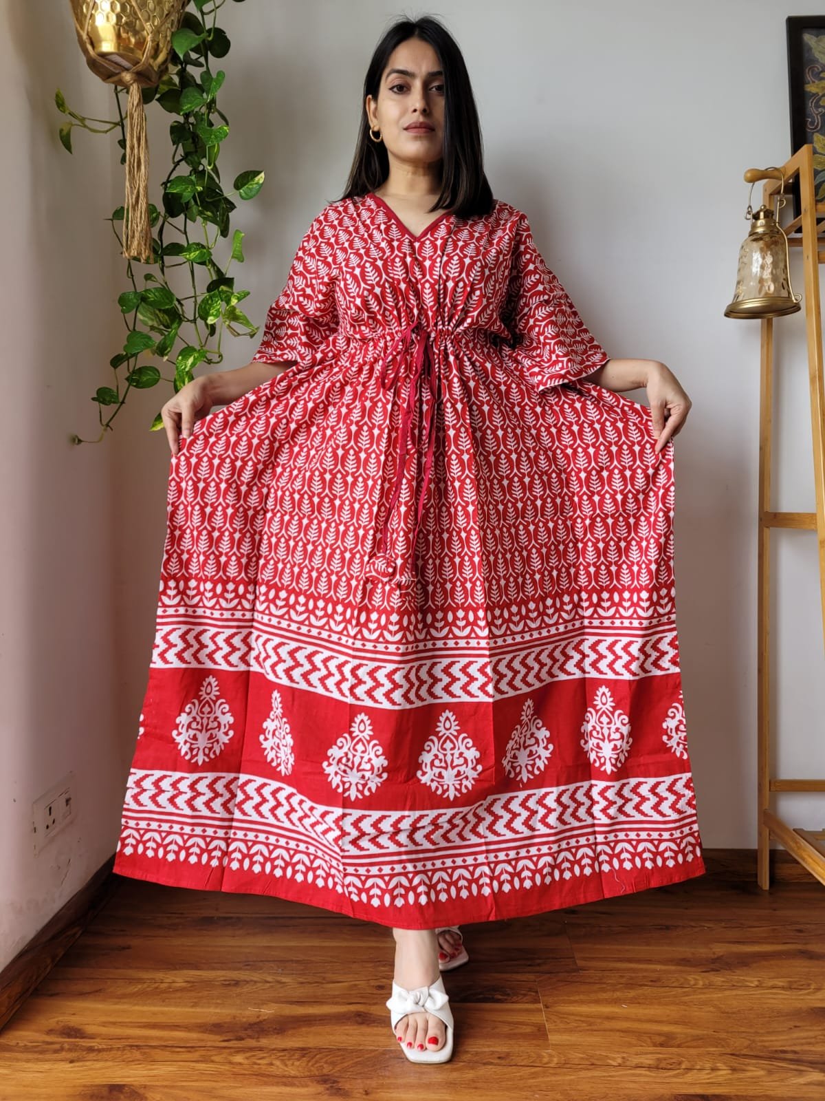 Cotton Printed Long Kaftan