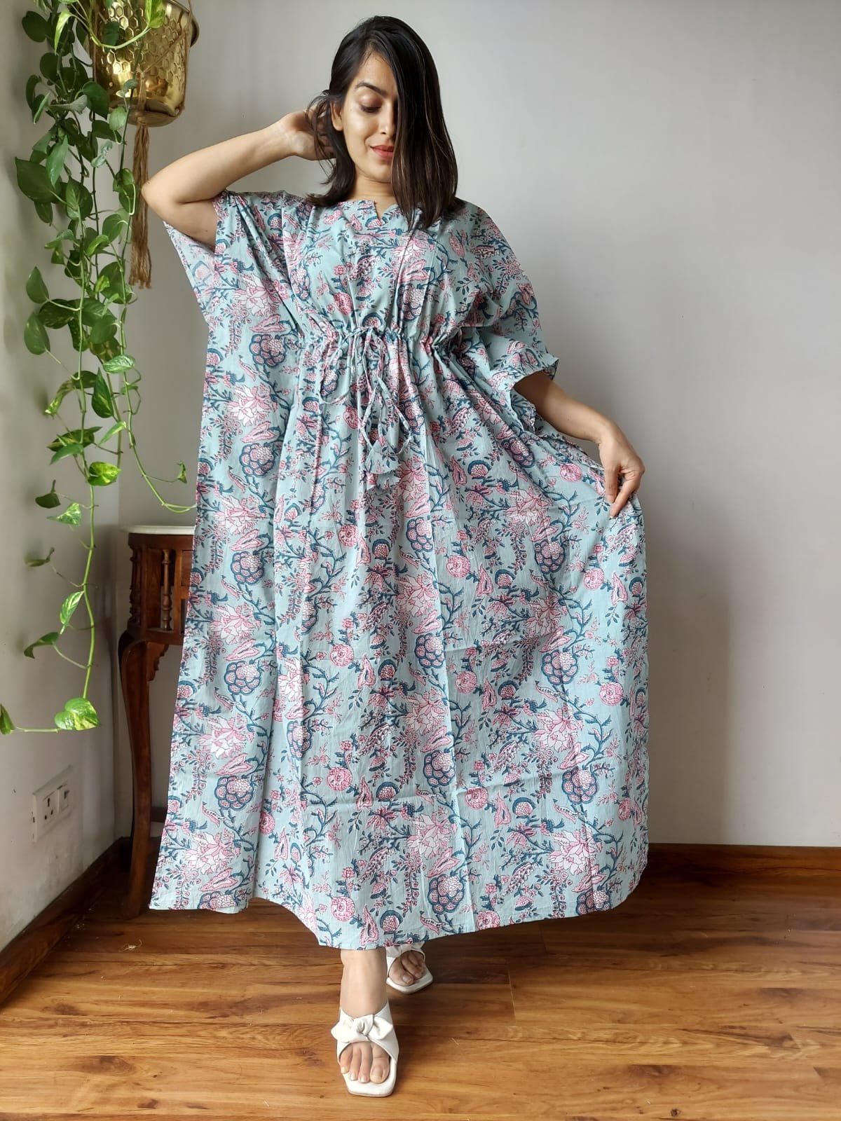Cotton Printed Long Kaftan