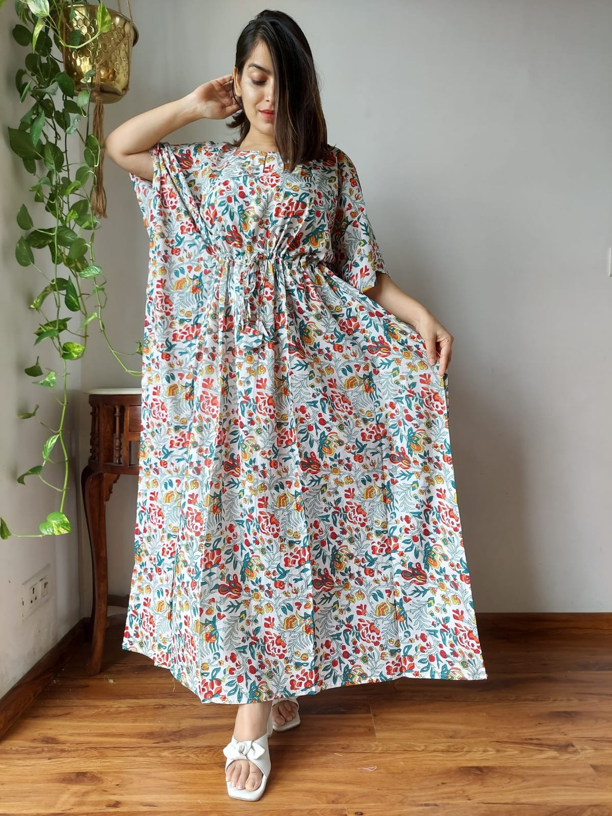 Cotton Printed Long Kaftan