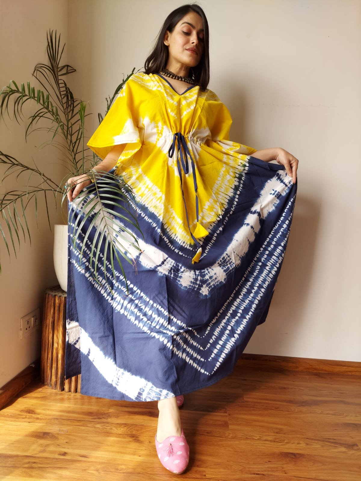 Cotton Printed Long Kaftan