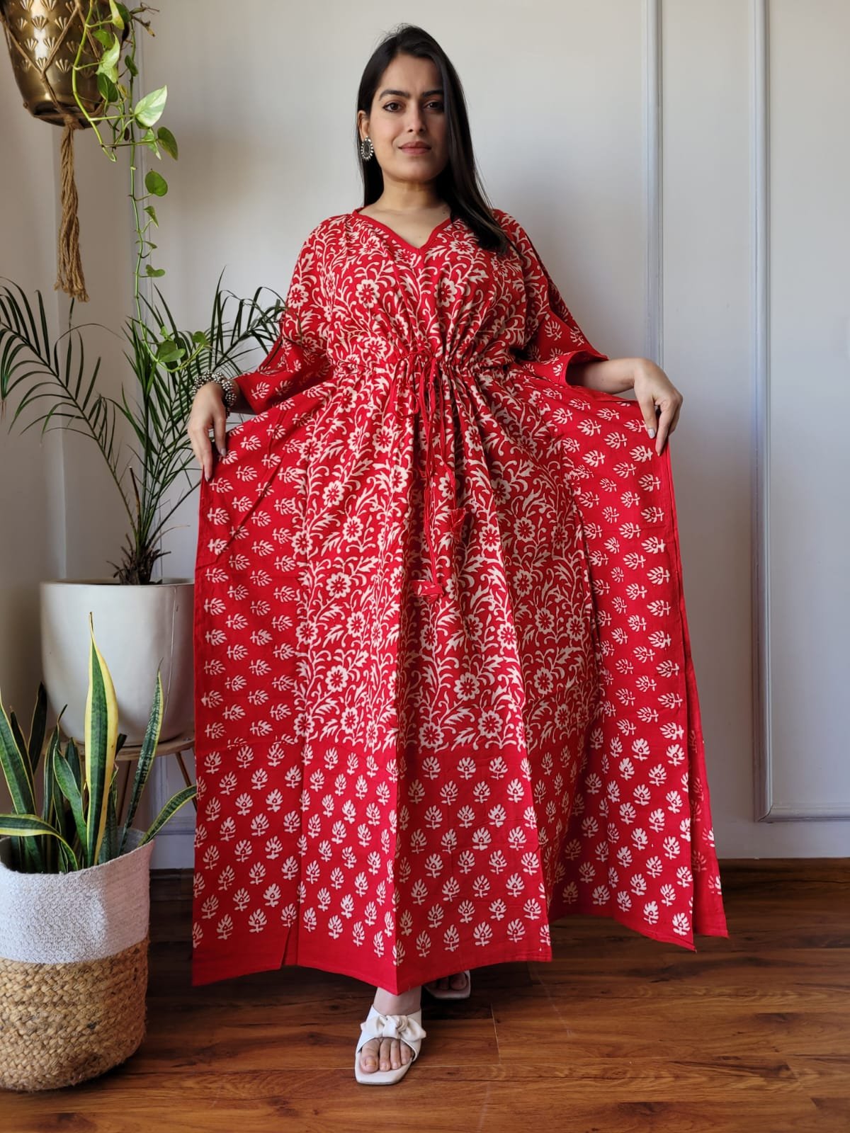 Cotton Printed Long Kaftan