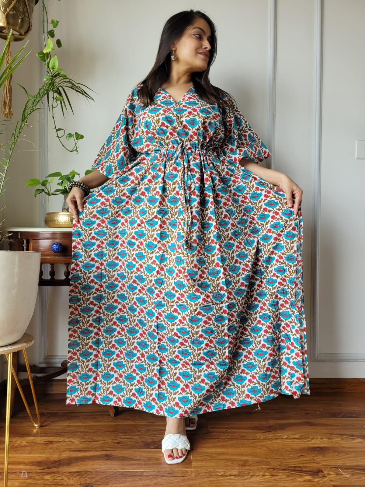 Cotton Printed Long Kaftan