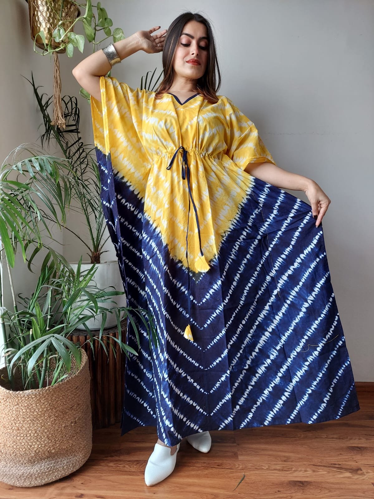 Cotton Printed Long Kaftan
