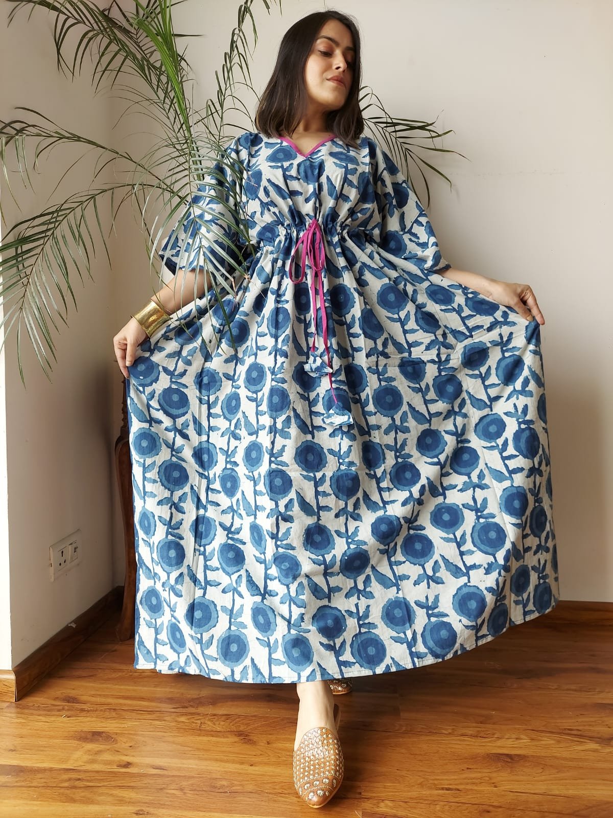 Cotton Printed Long Kaftan