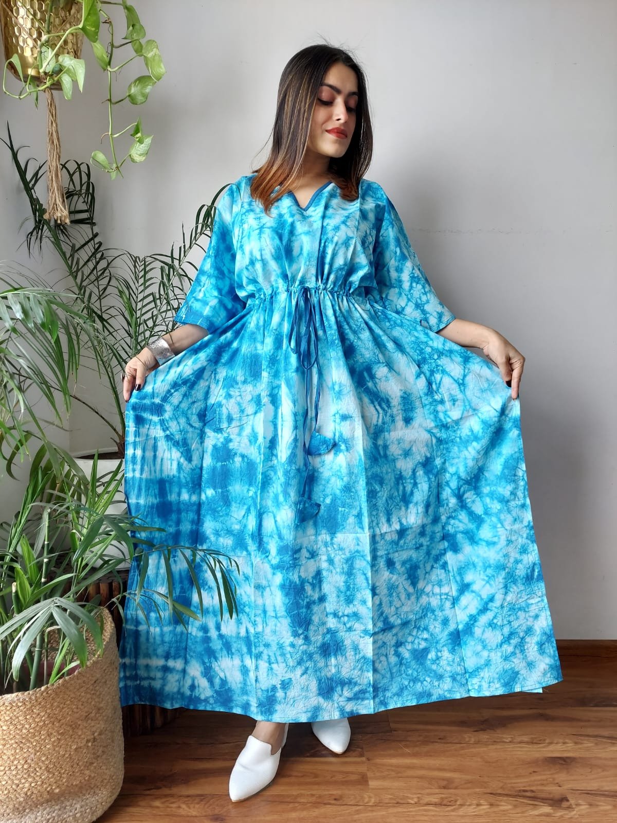 Cotton Printed Long Kaftan