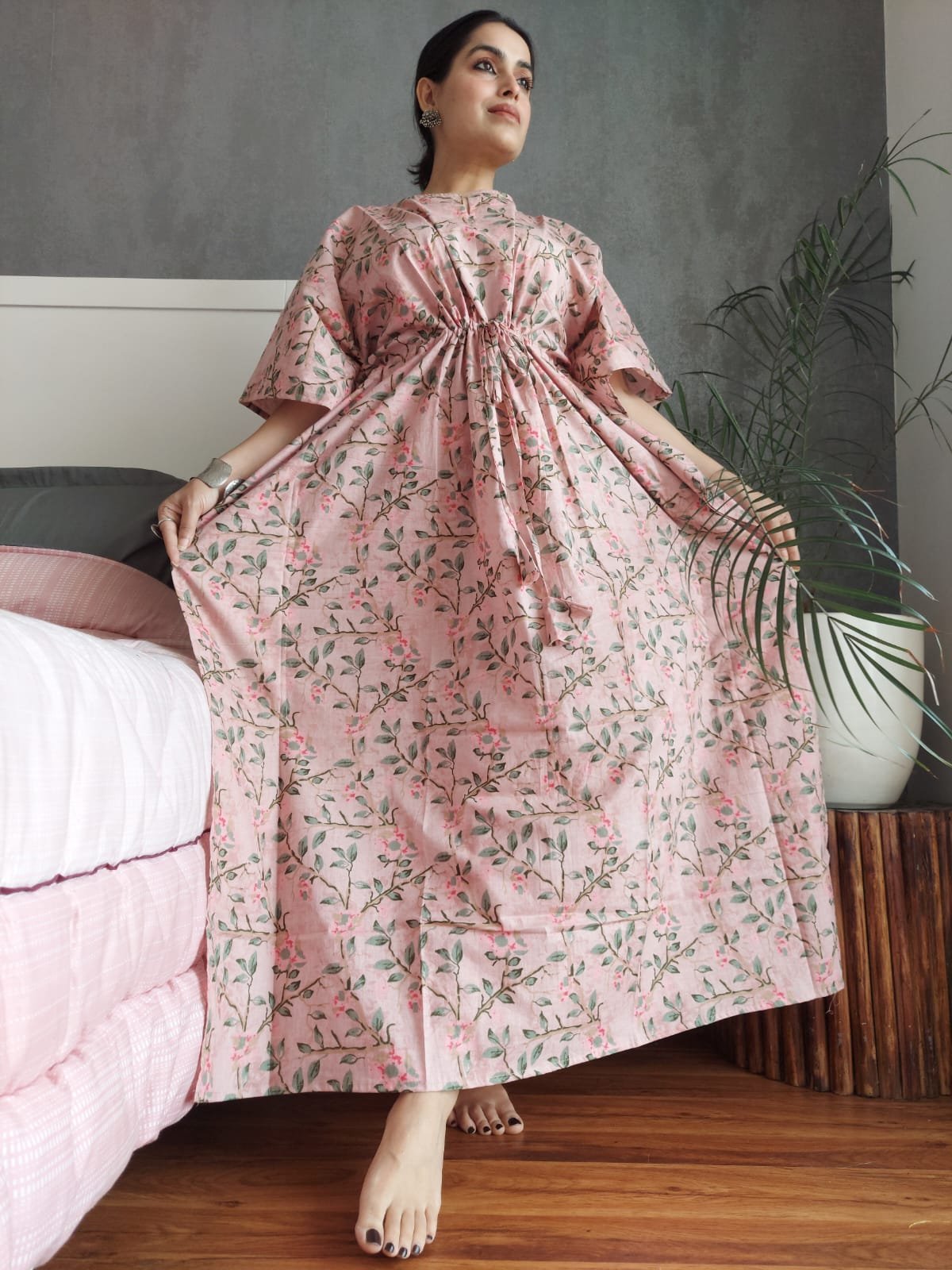 Cotton Printed Long Kaftan