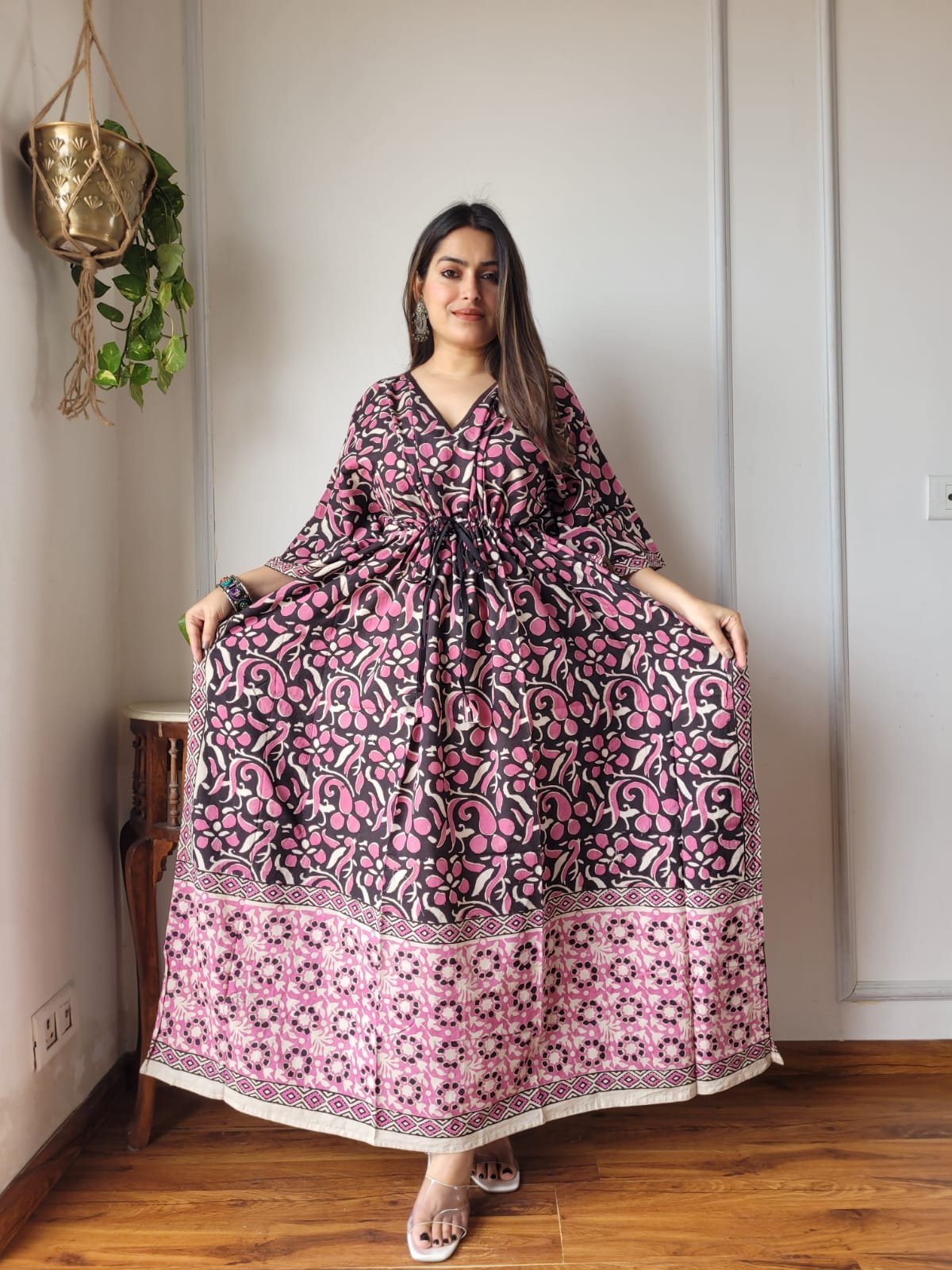 Cotton Printed Long Kaftan