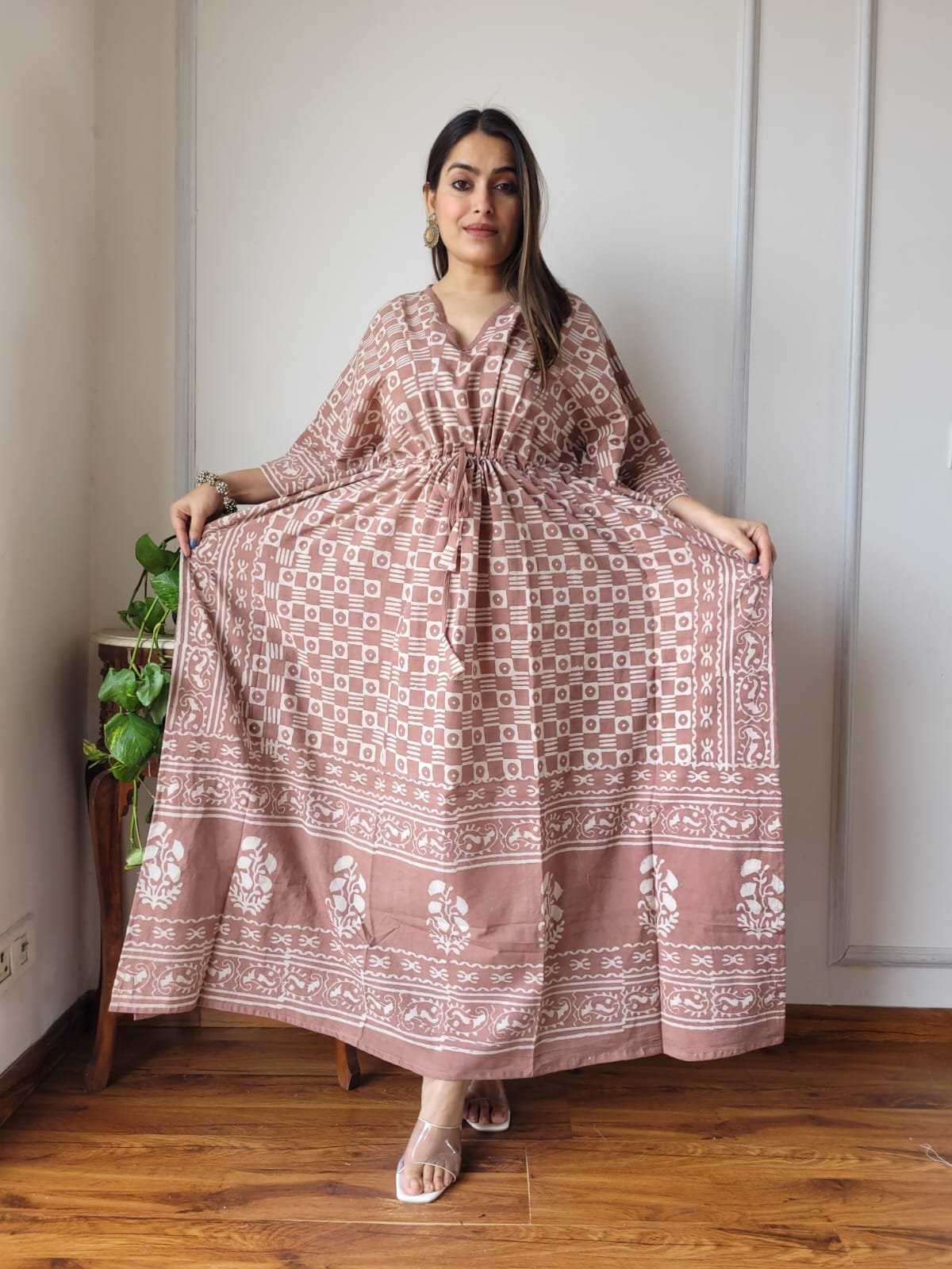 Cotton Printed Long Kaftan