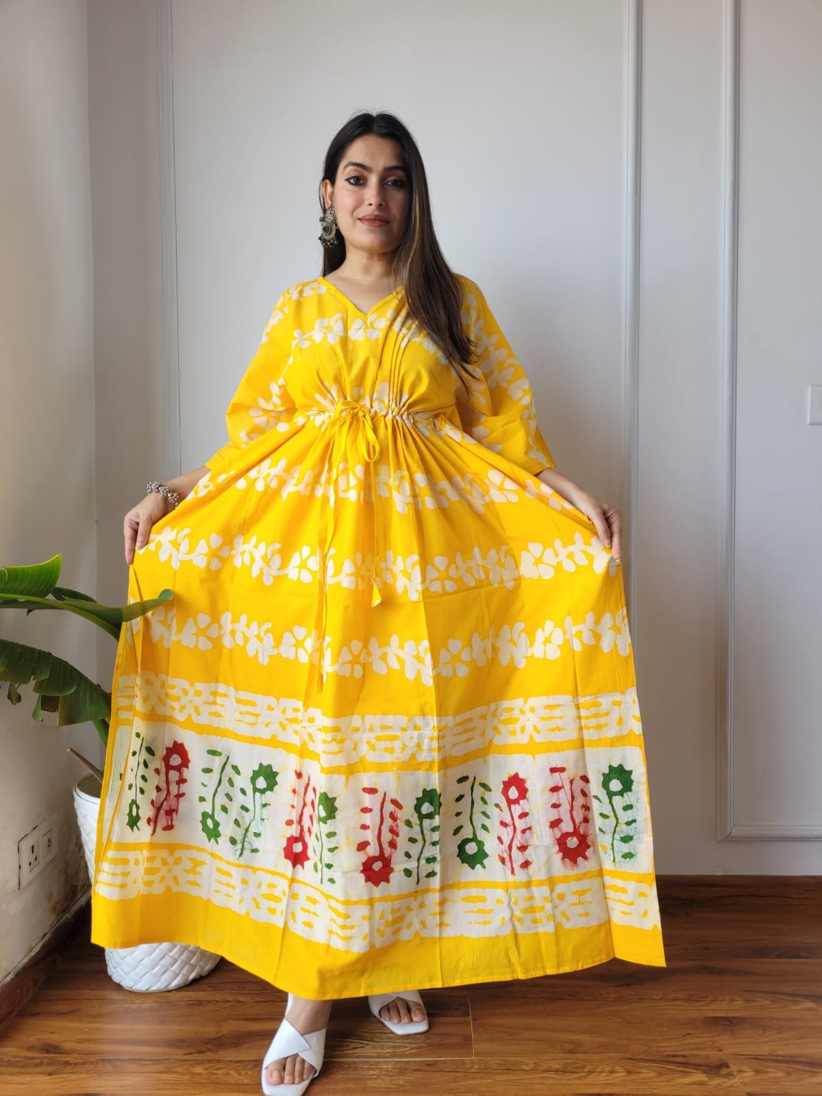 Cotton Printed Long Kaftan