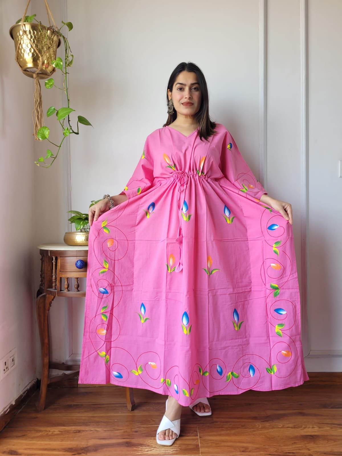 Cotton Printed Long Kaftan