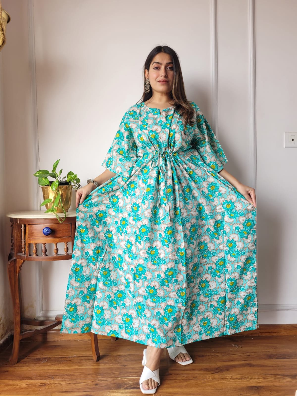 Cotton Printed Long Kaftan