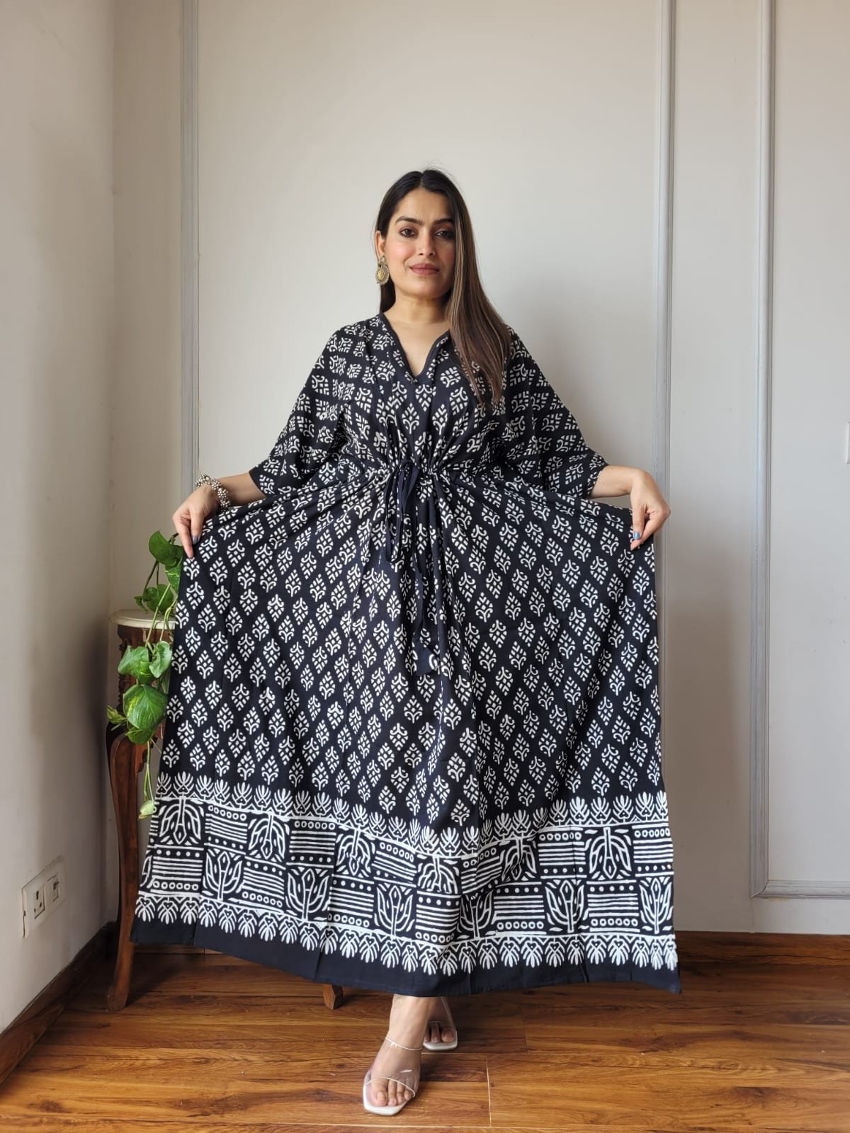 Cotton Printed Long Kaftan