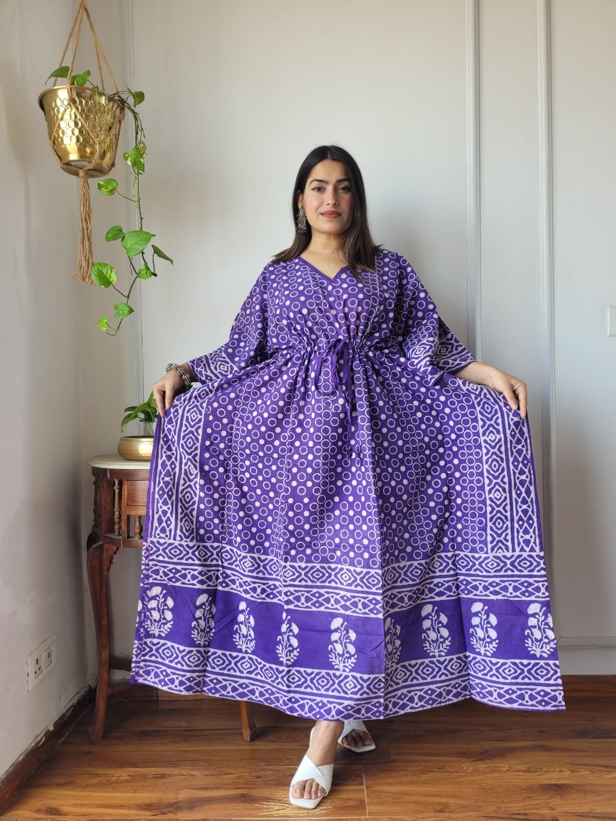 Cotton Printed Long Kaftan