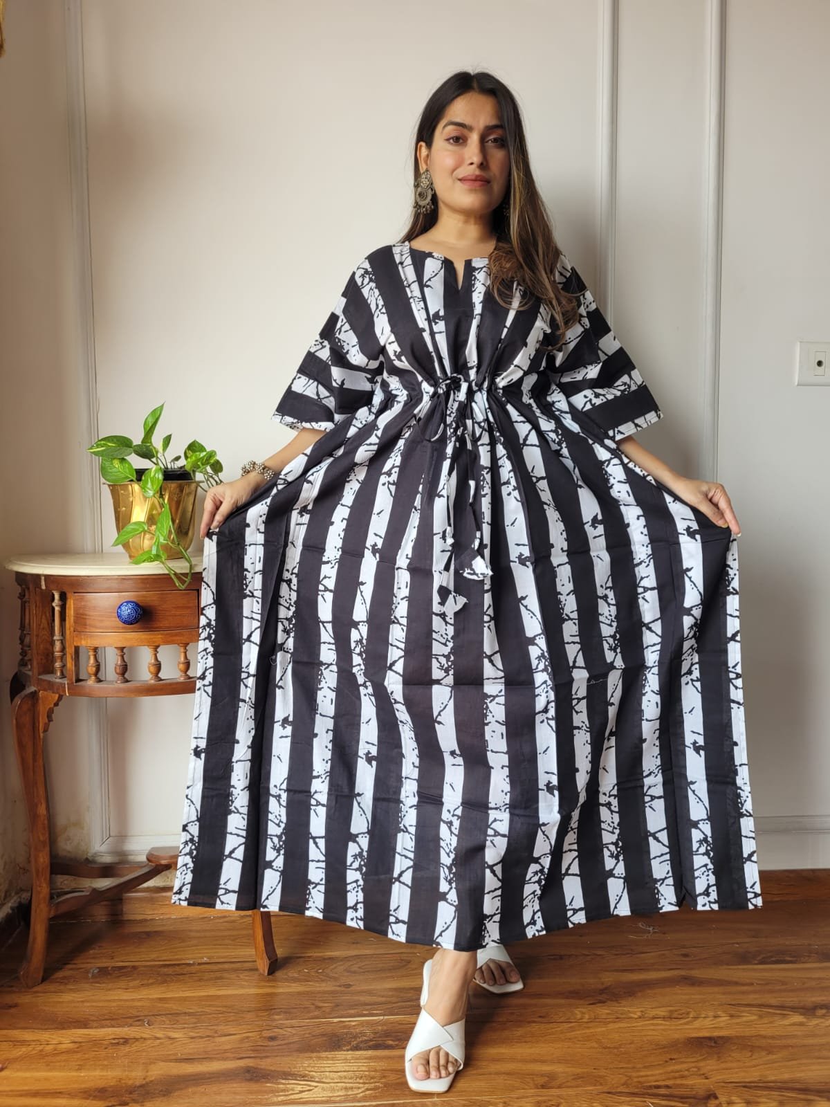 Cotton Printed Long Kaftan