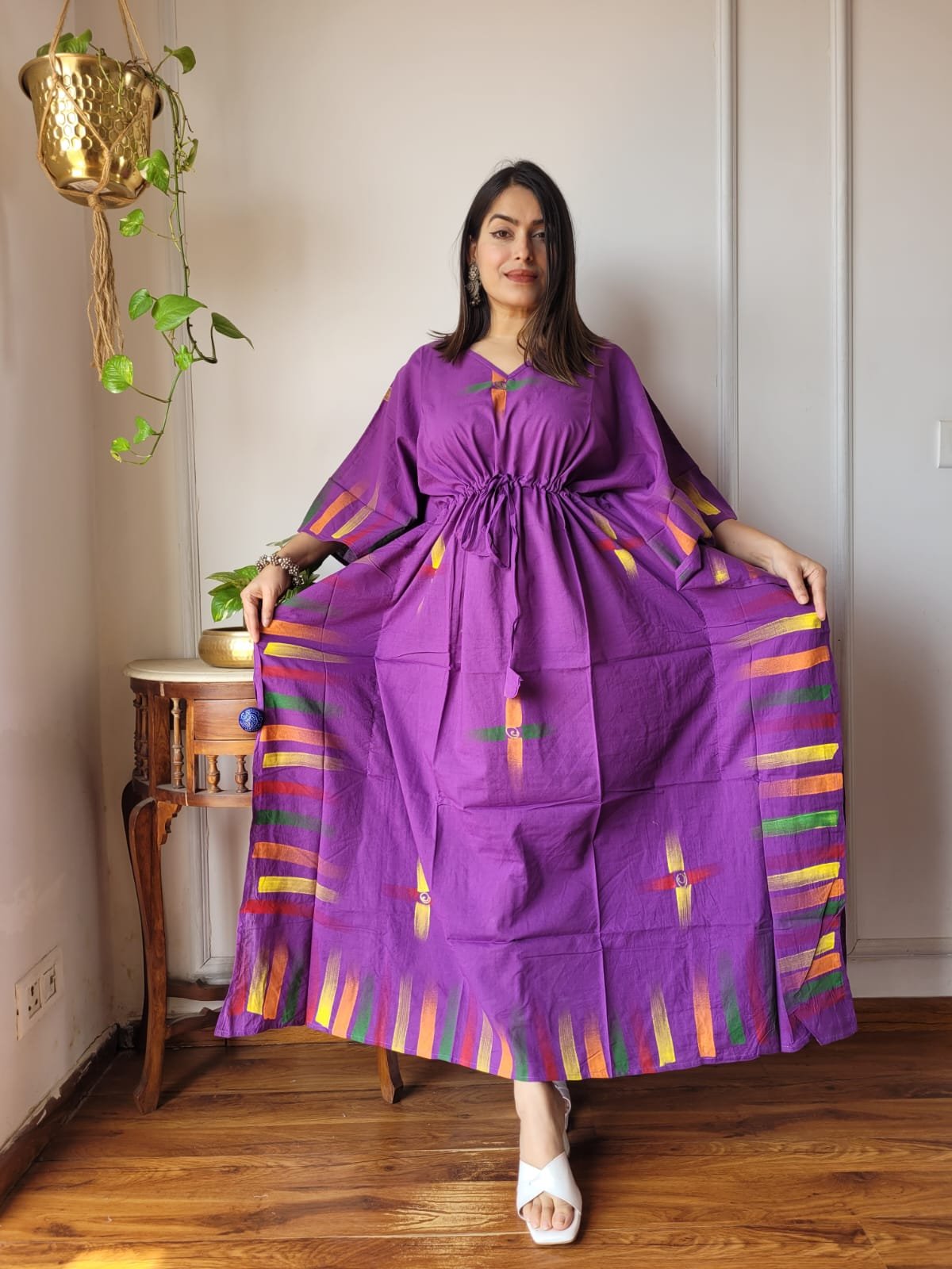 Cotton Printed Long Kaftan