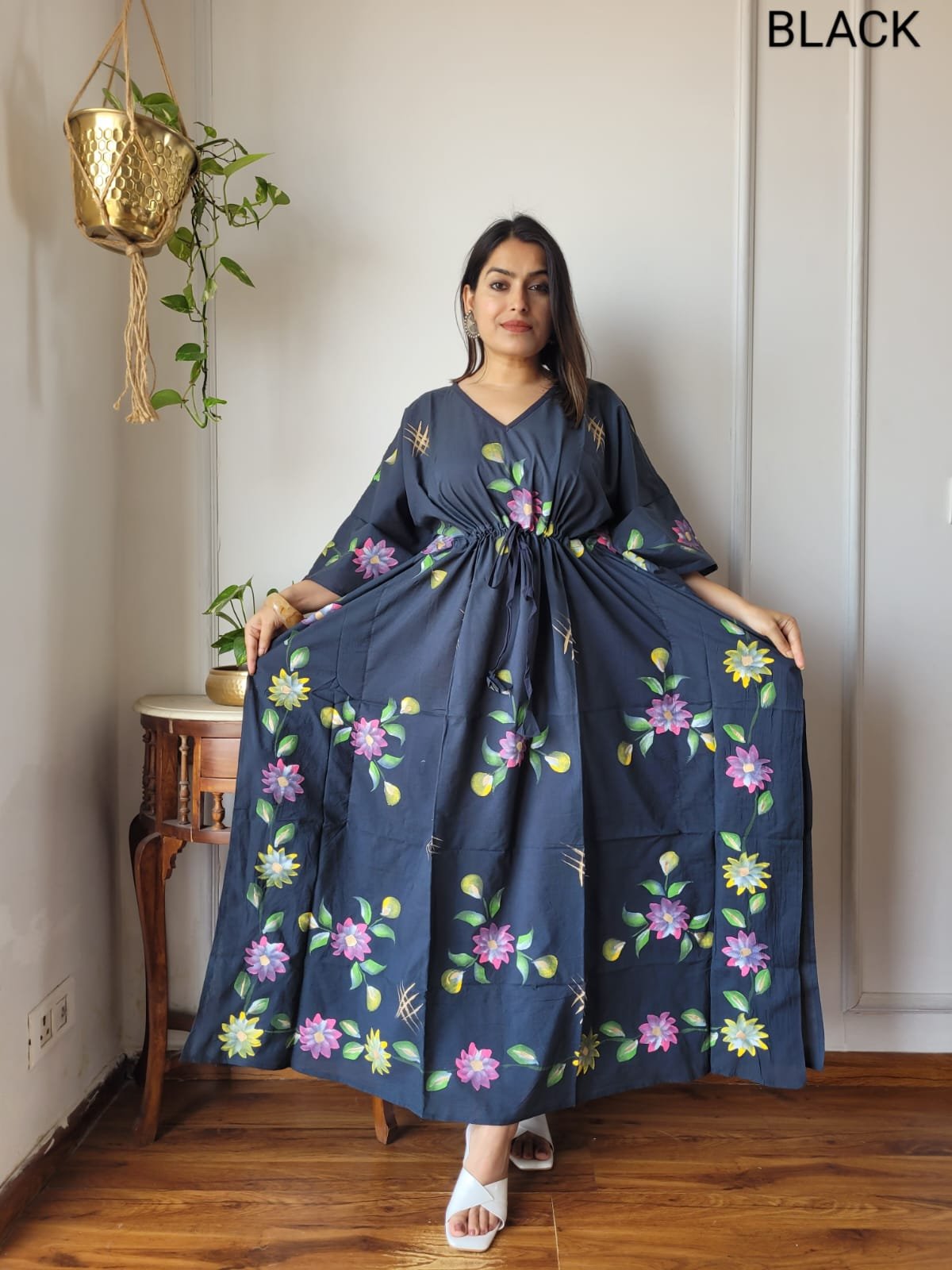 Cotton Printed Long Kaftan