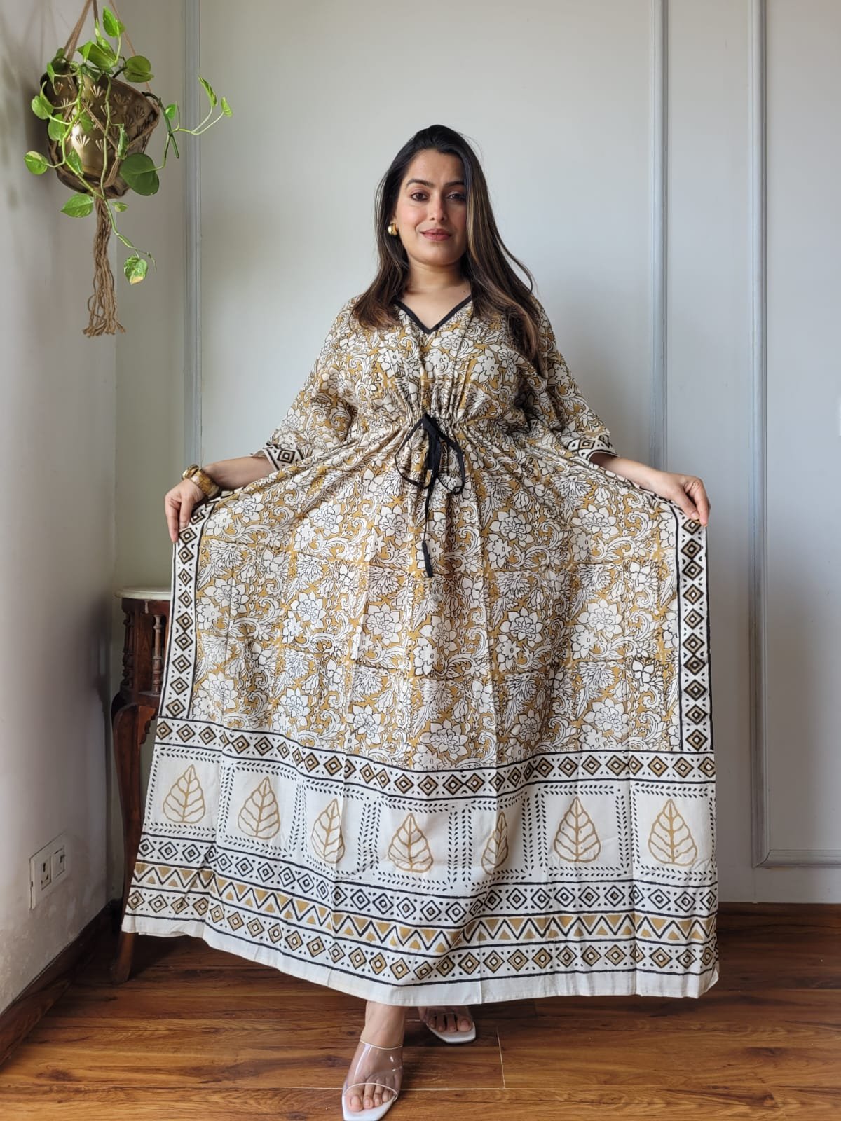 Cotton Printed Long Kaftan