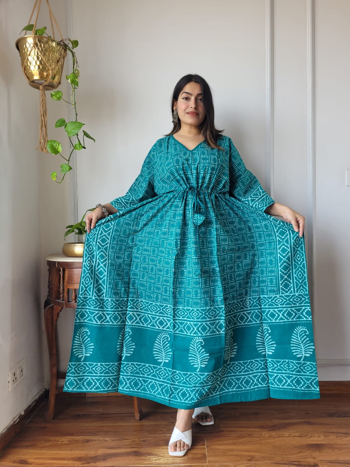 Cotton Printed Long Kaftan