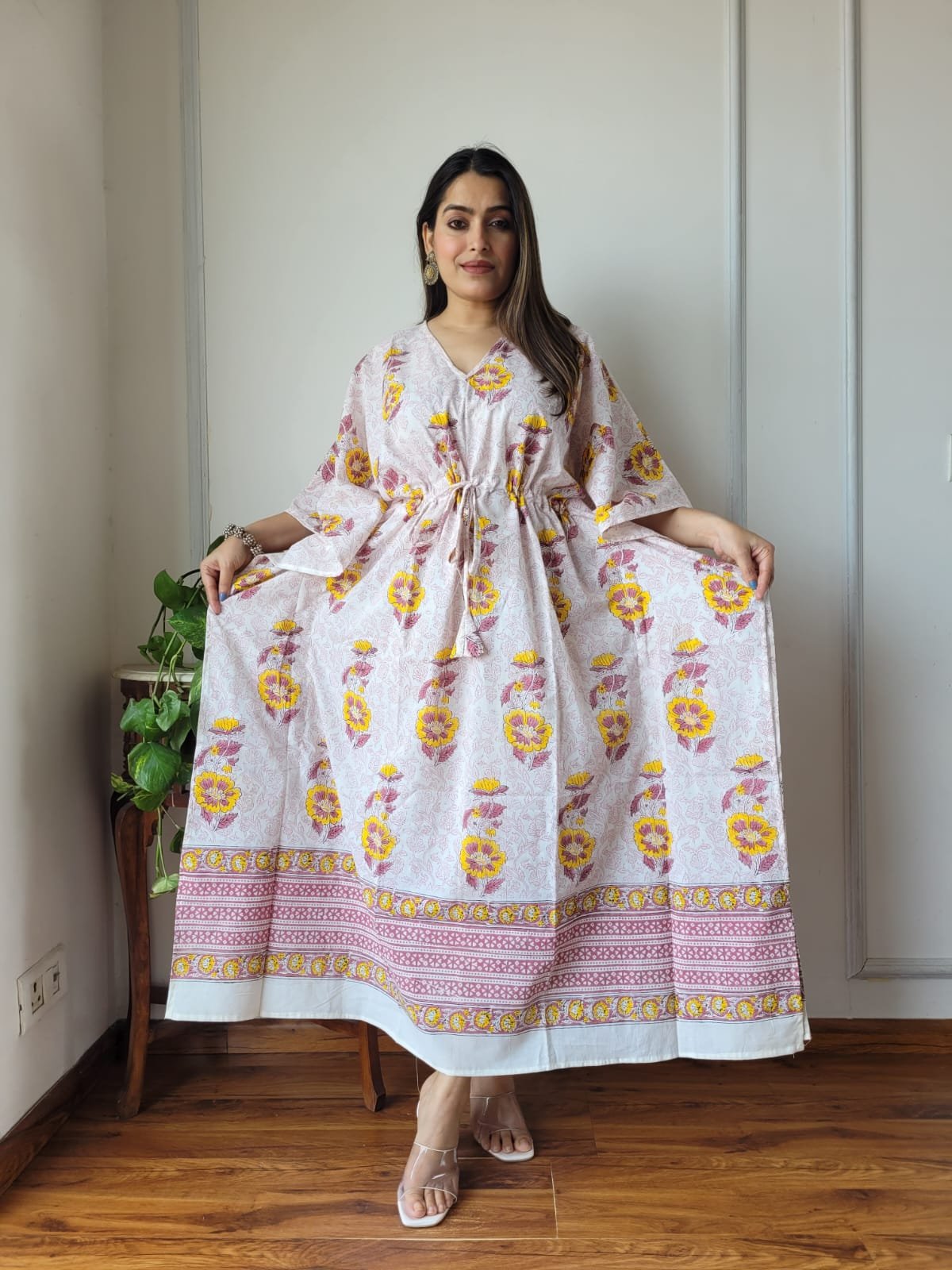 Cotton Printed Long Kaftan