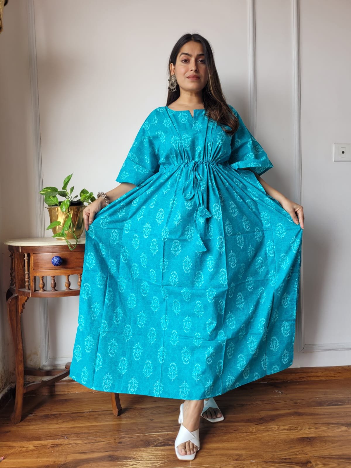 Cotton Printed Long Kaftan