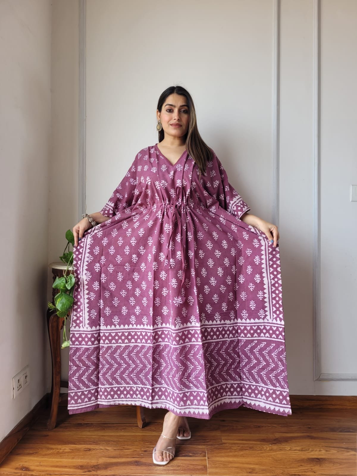 Cotton Printed Long Kaftan