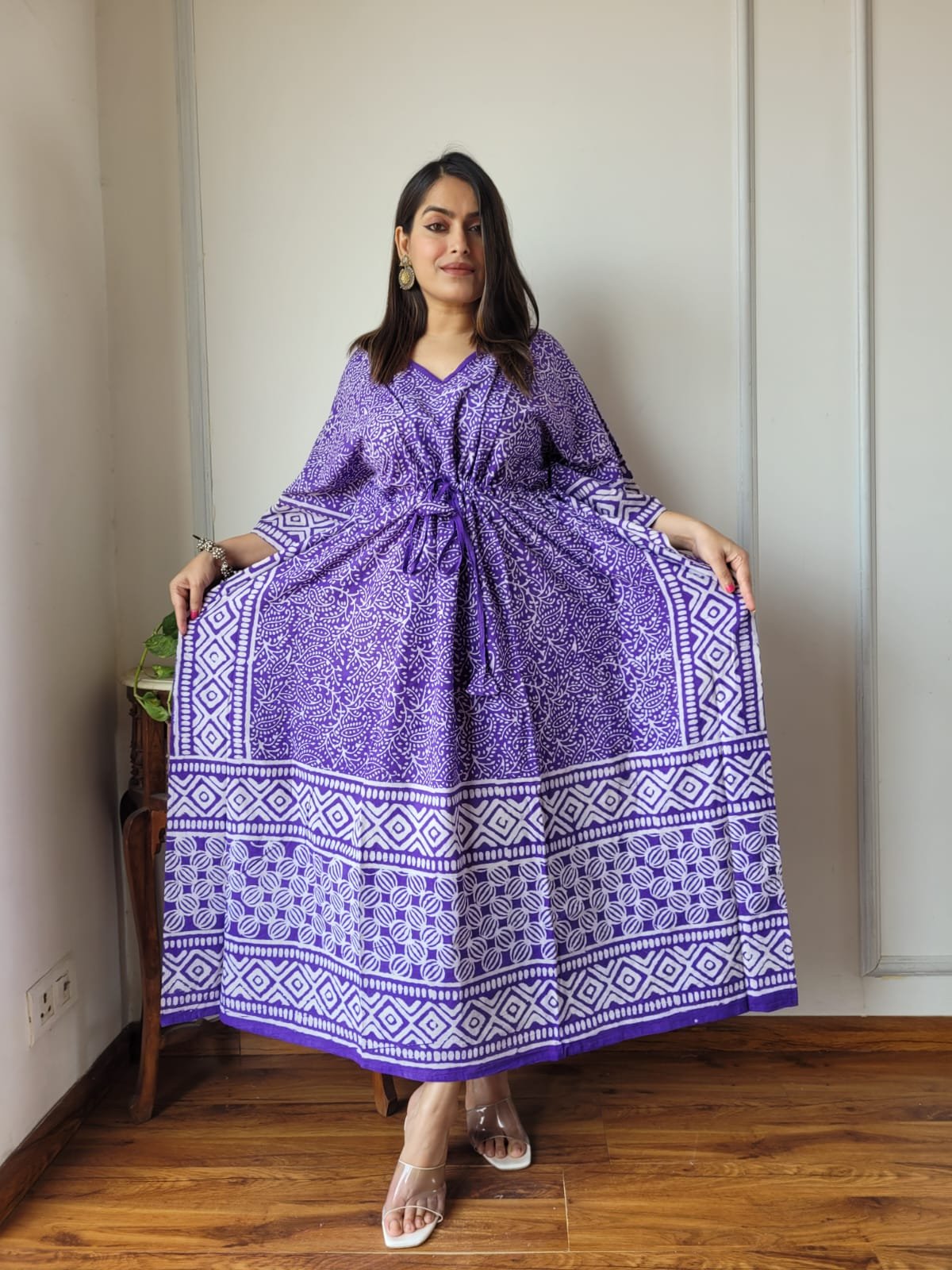 Cotton Printed Long Kaftan
