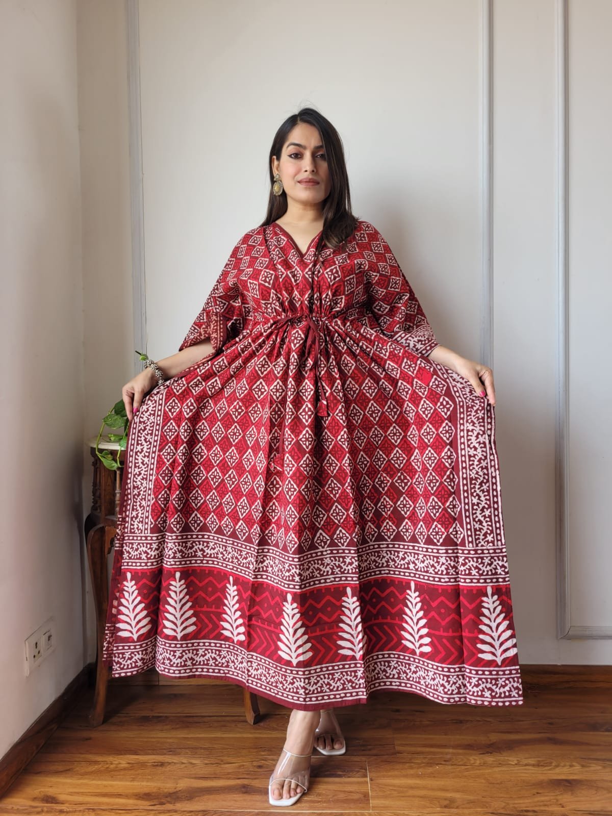 Cotton Printed Long Kaftan
