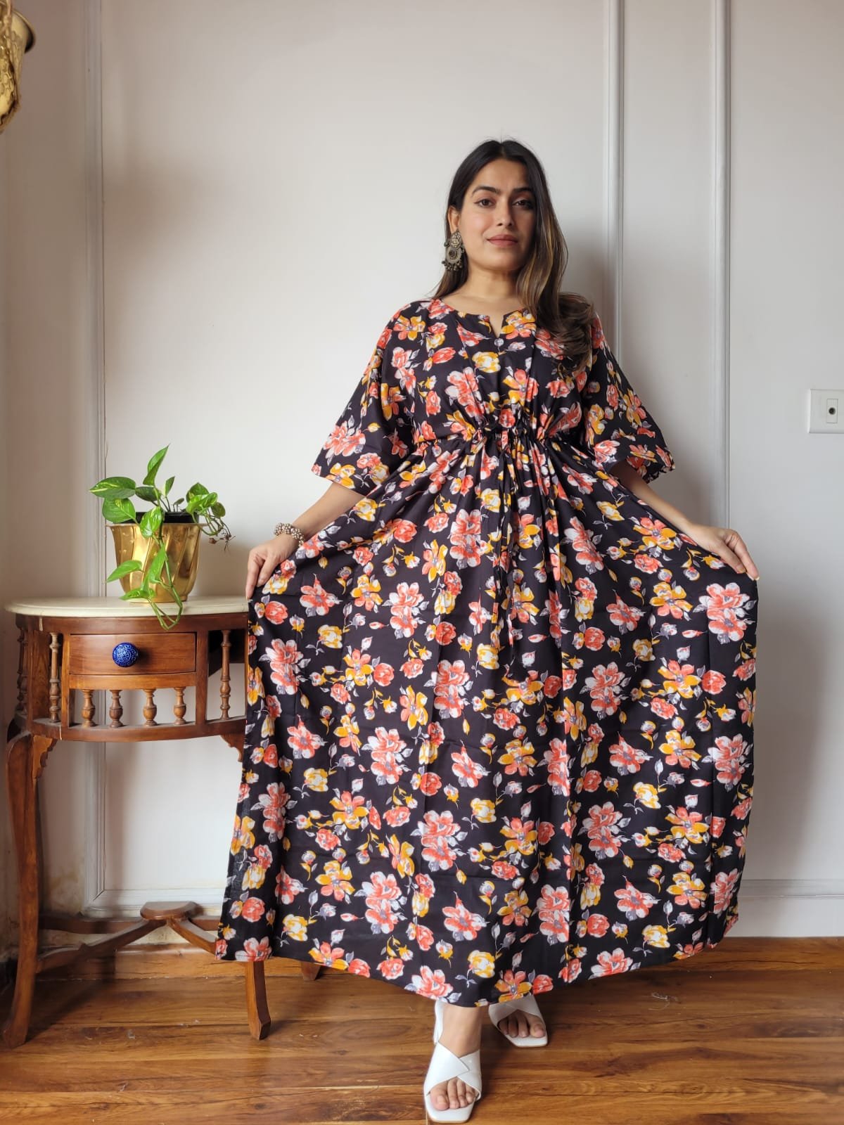 Cotton Printed Long Kaftan