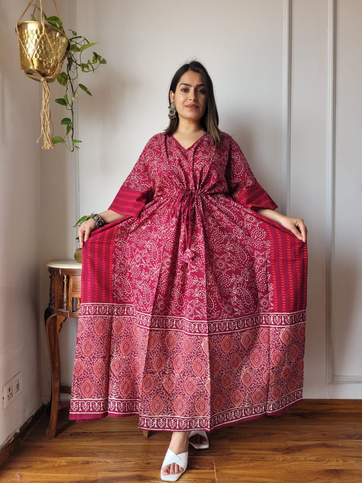 Cotton Printed Long Kaftan