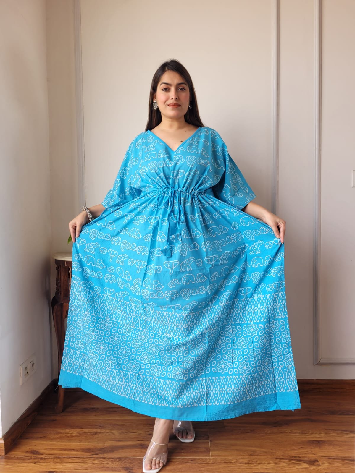 Cotton Printed Long Kaftan